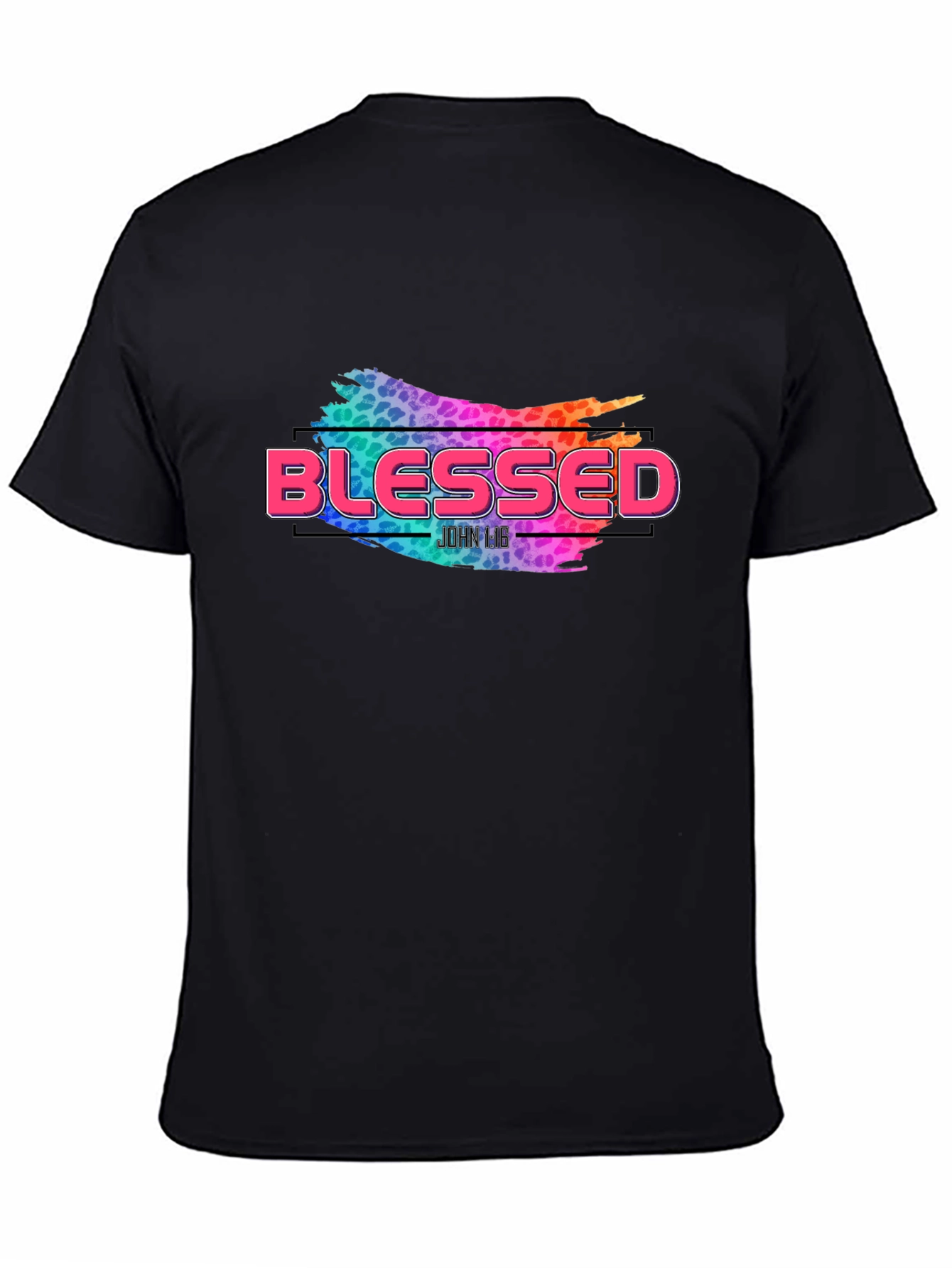 Blessed Graphic Print Black T-Shirt