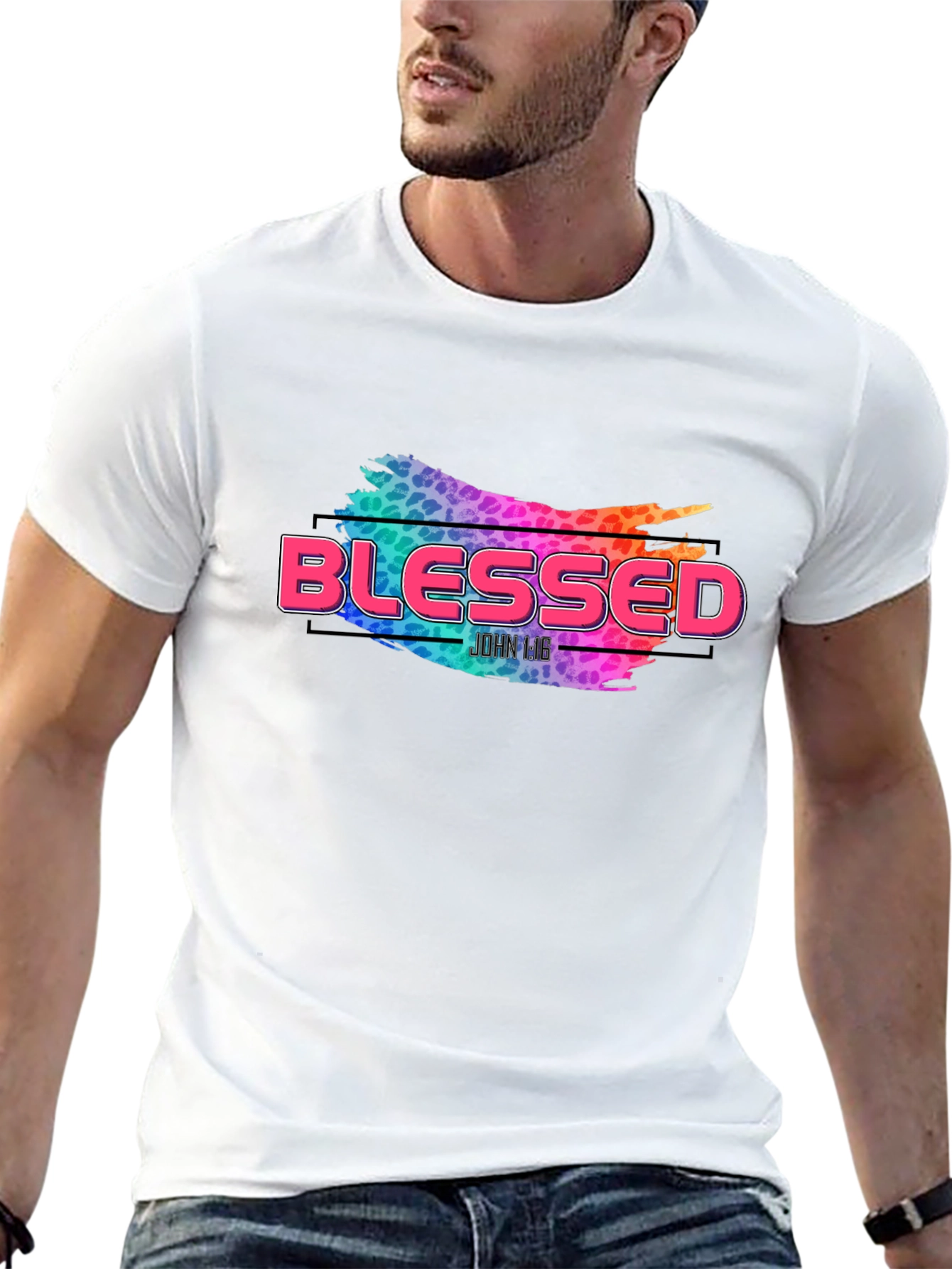 Blessed Graphic Print Black T-Shirt