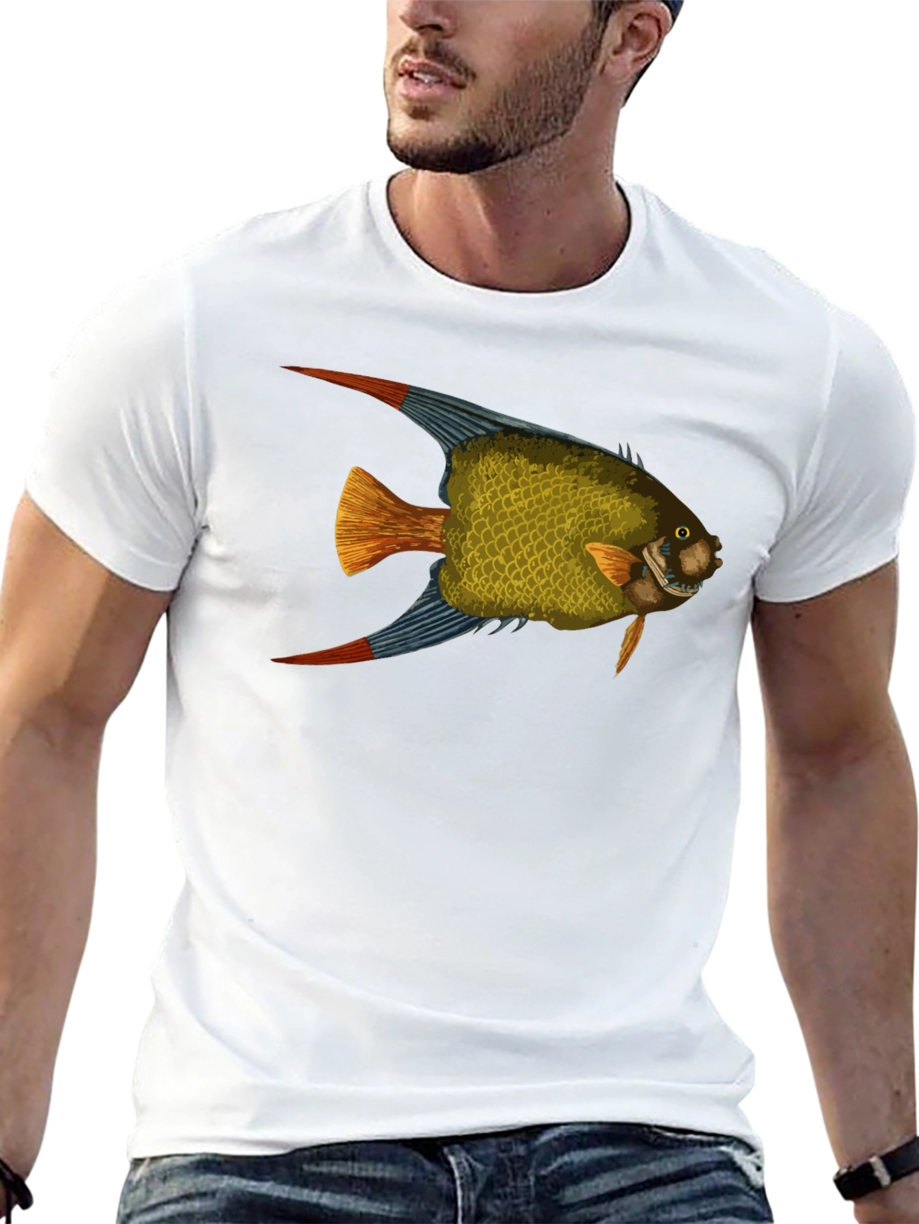 Fish Graphic Black T-Shirt