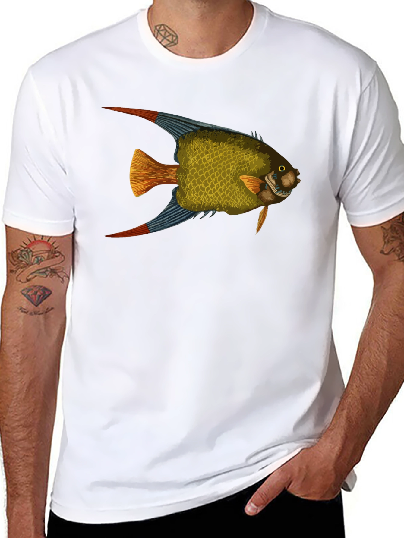 Fish Graphic Black T-Shirt