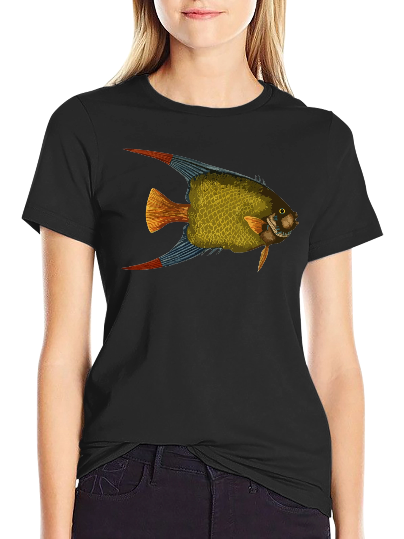 Fish Graphic Black T-Shirt