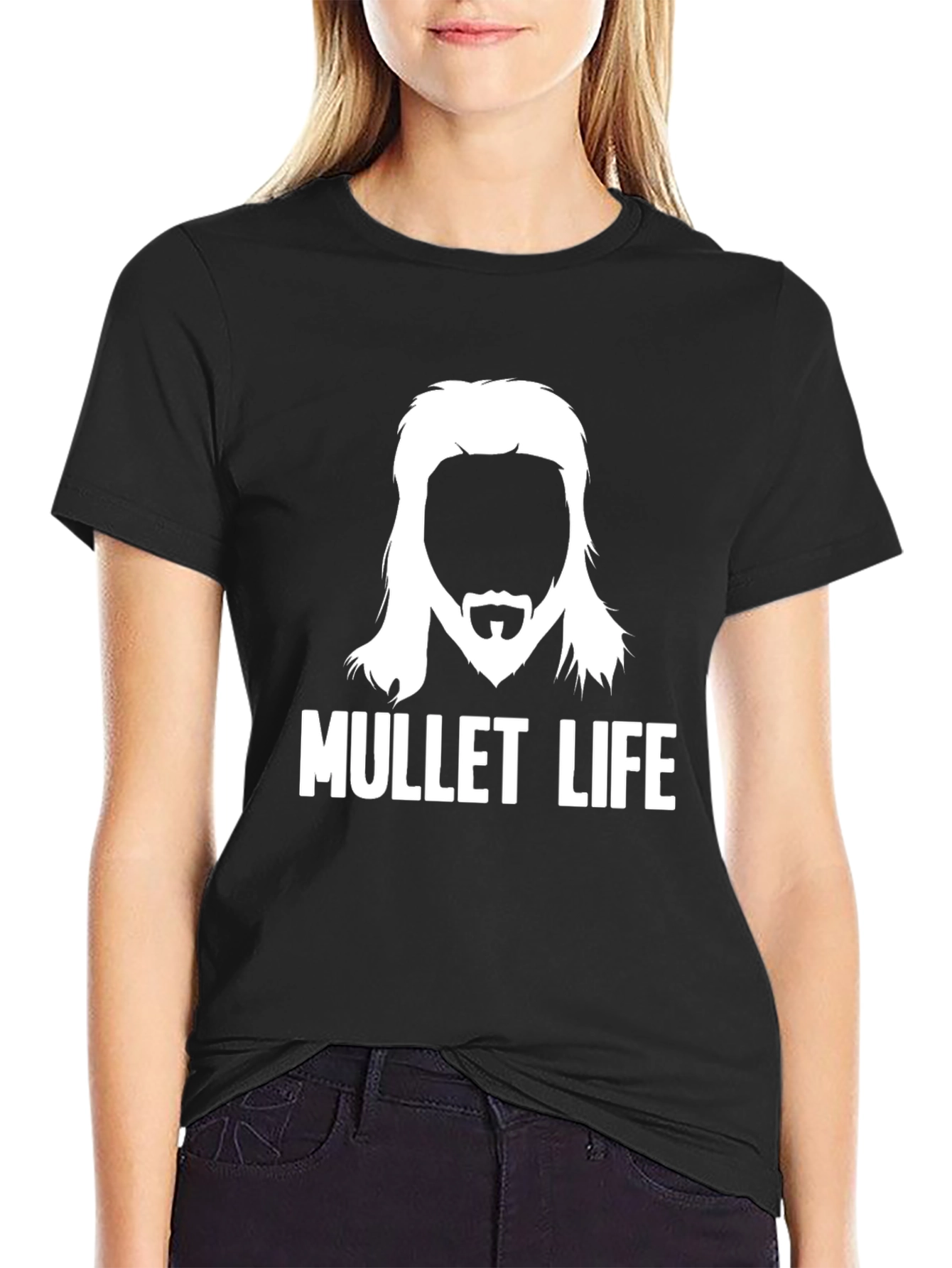 Mullet Life Graphic Tee - Retro Haircut Humor