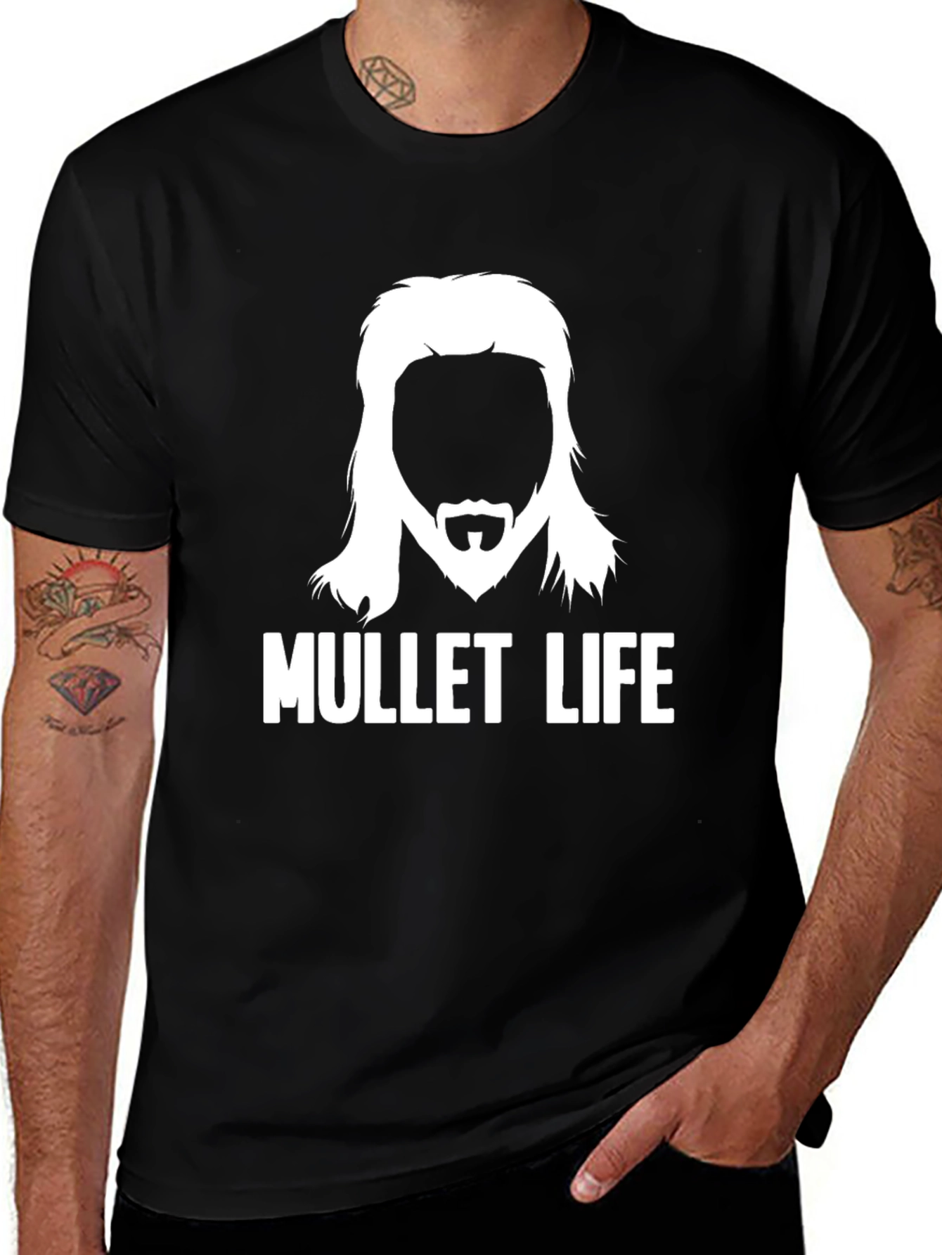 Mullet Life Graphic Tee - Retro Haircut Humor