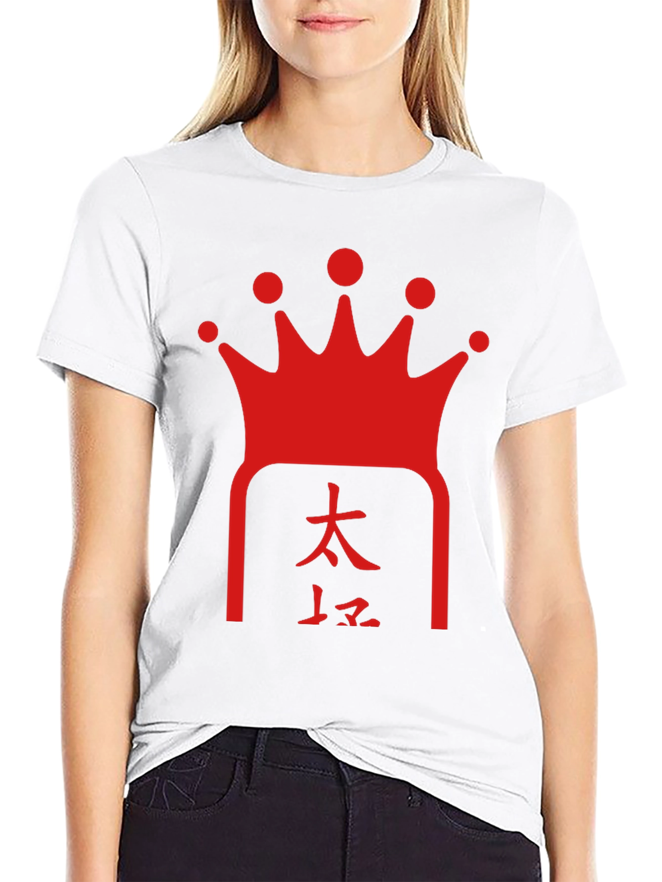Crown & Kanji Graphic Tee - Black