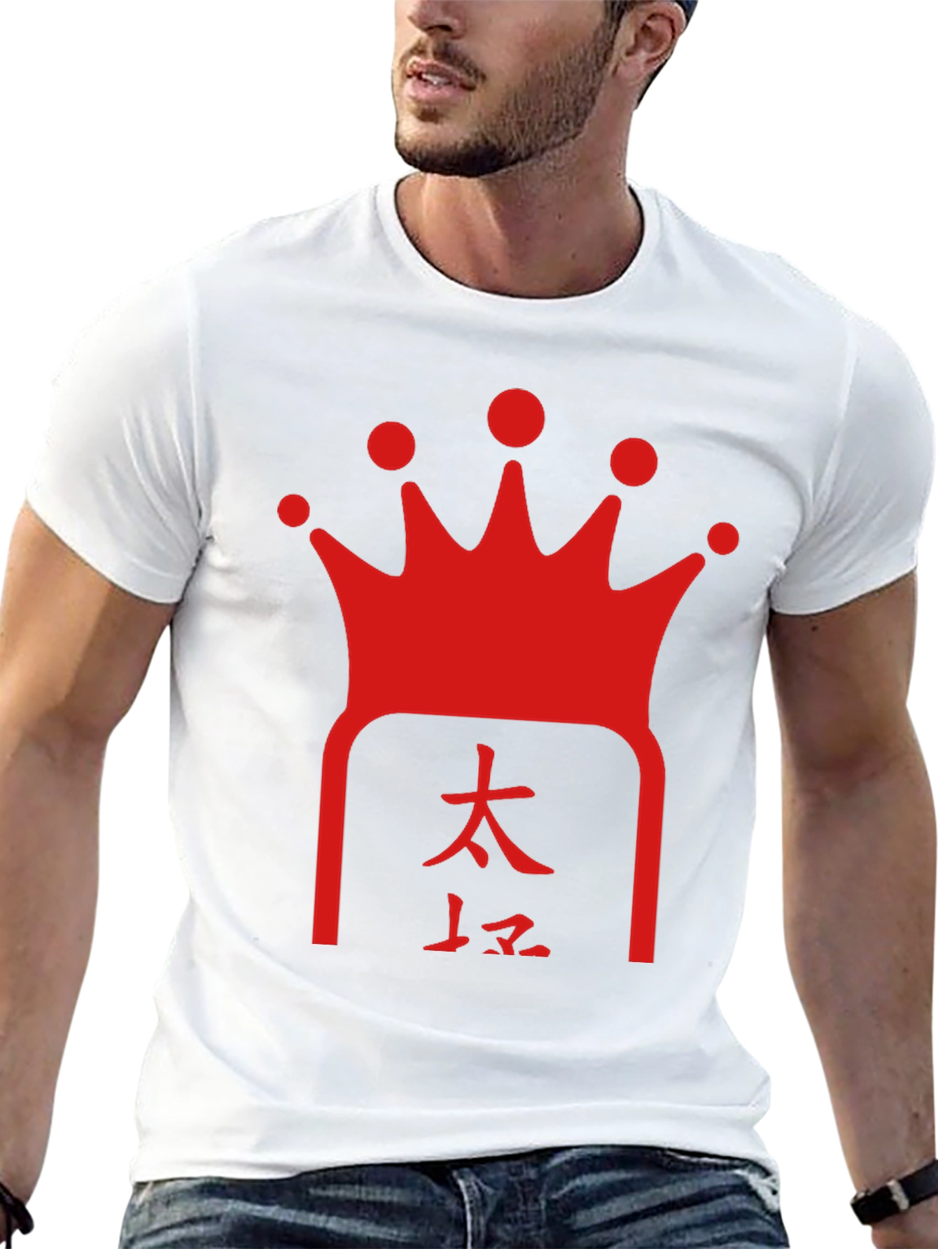 Crown & Kanji Graphic Tee - Black