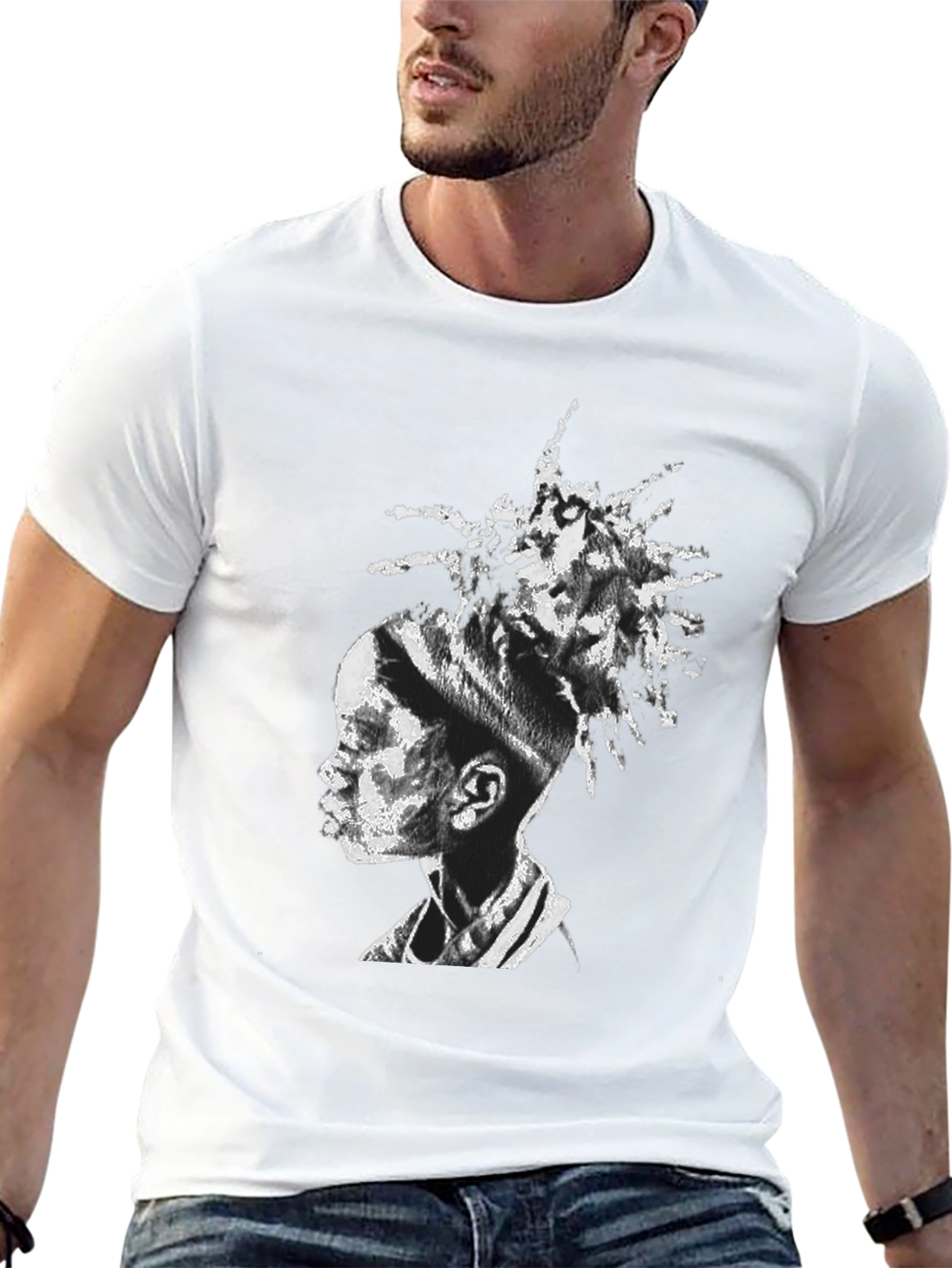 Unique Portrait Black T-Shirt
