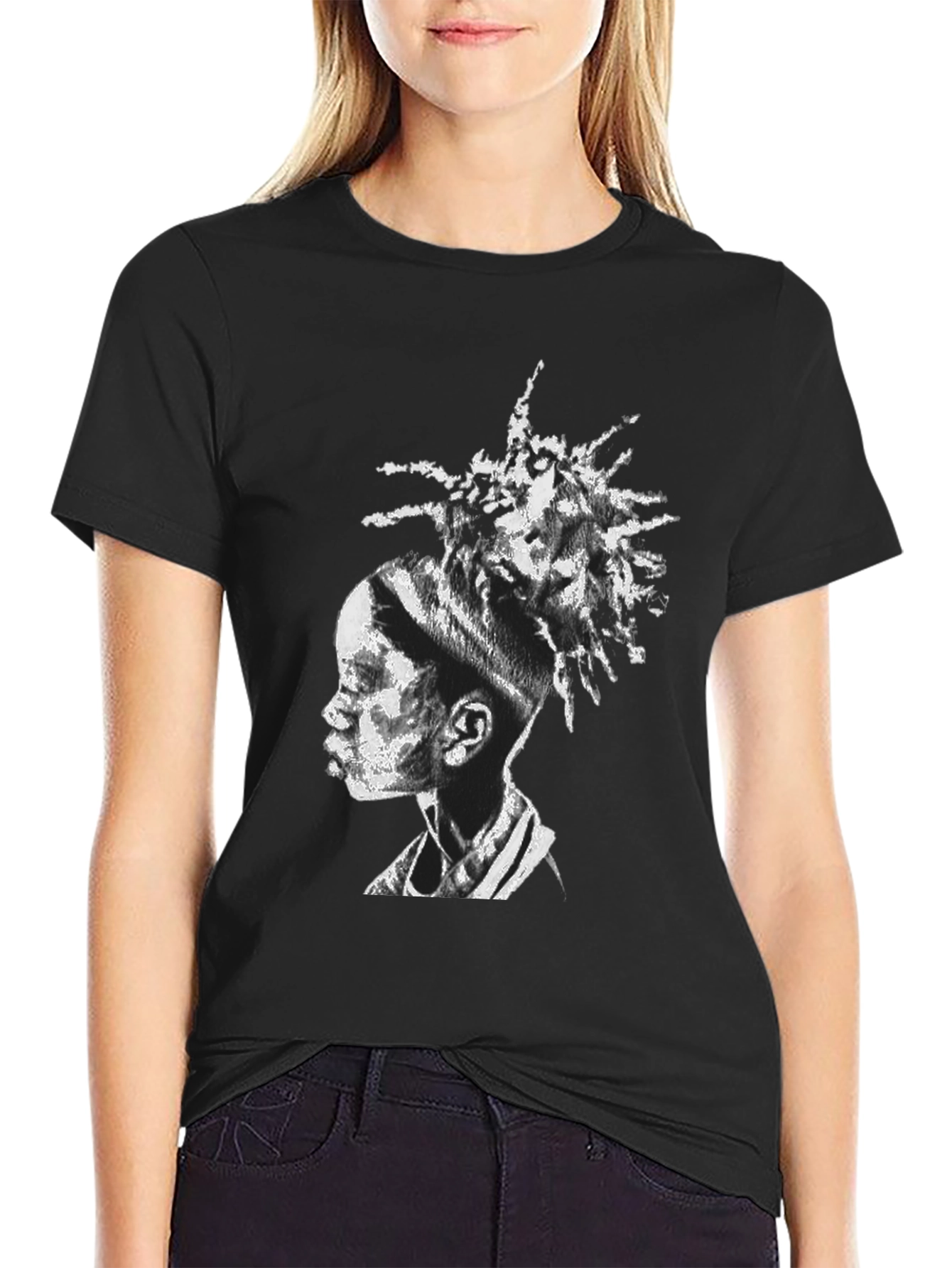 Unique Portrait Black T-Shirt