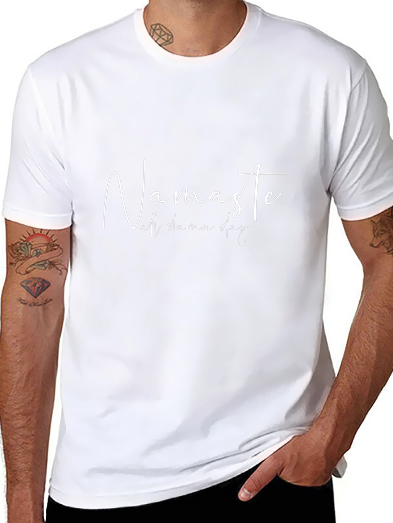 Namaste All Day Black T-Shirt