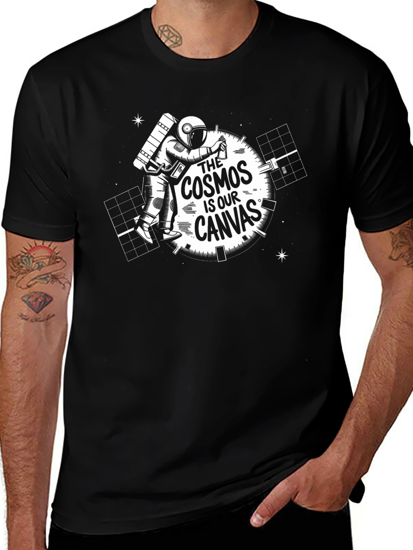 Cosmos Canvas Black Graphic Tee