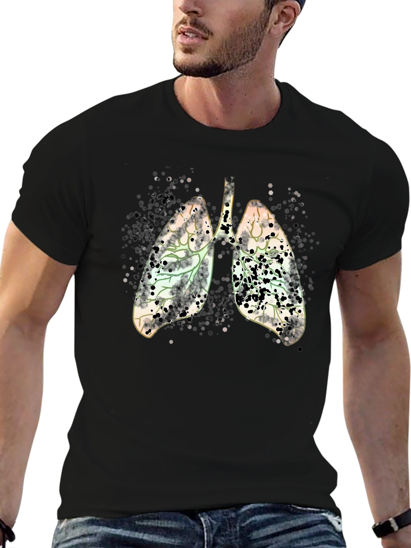 Lungs Graphic Tee - Black