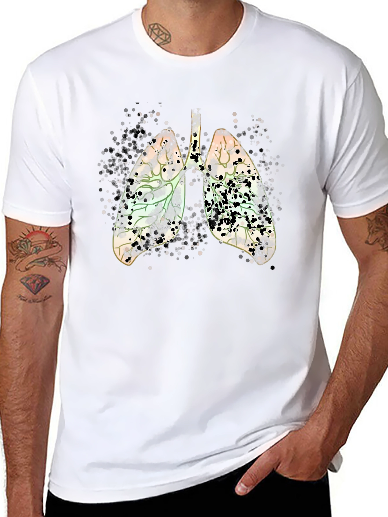 Lungs Graphic Tee - Black