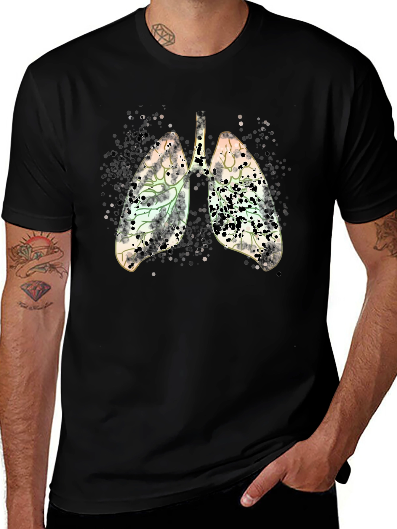 Lungs Graphic Tee - Black