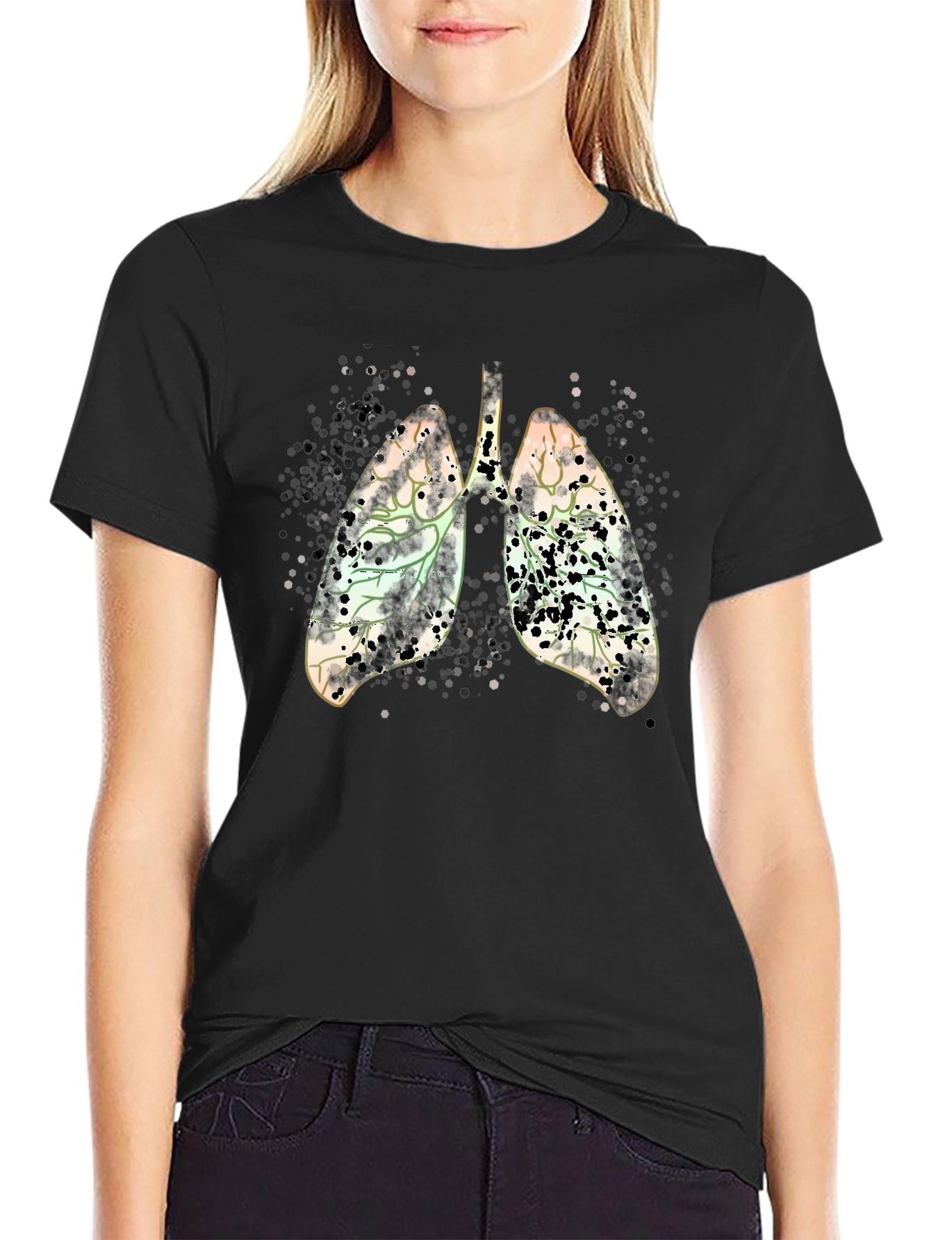 Lungs Graphic Tee - Black