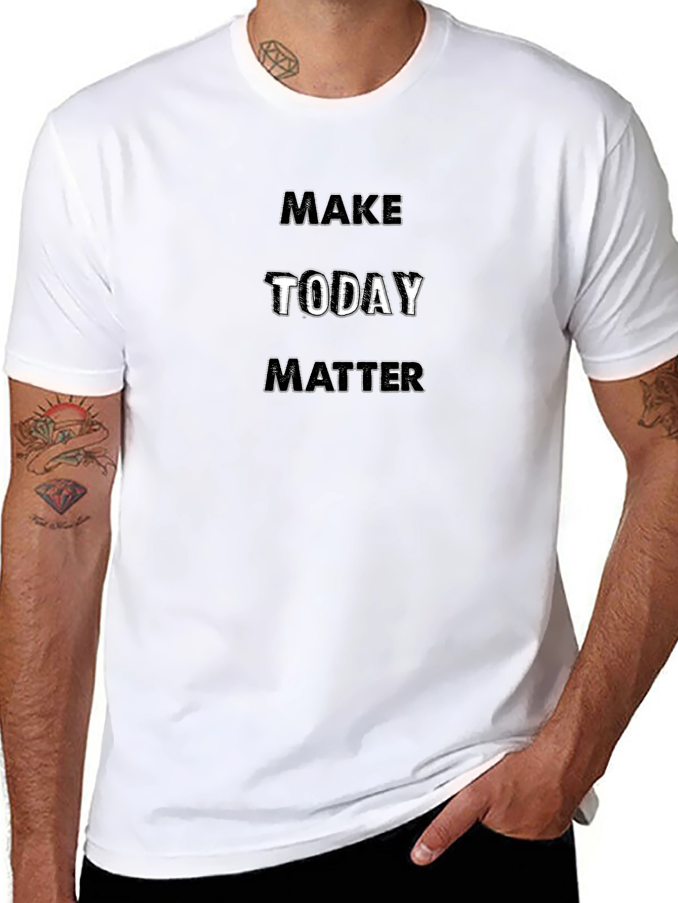 Make Today Matter Black Graphic T-Shirt