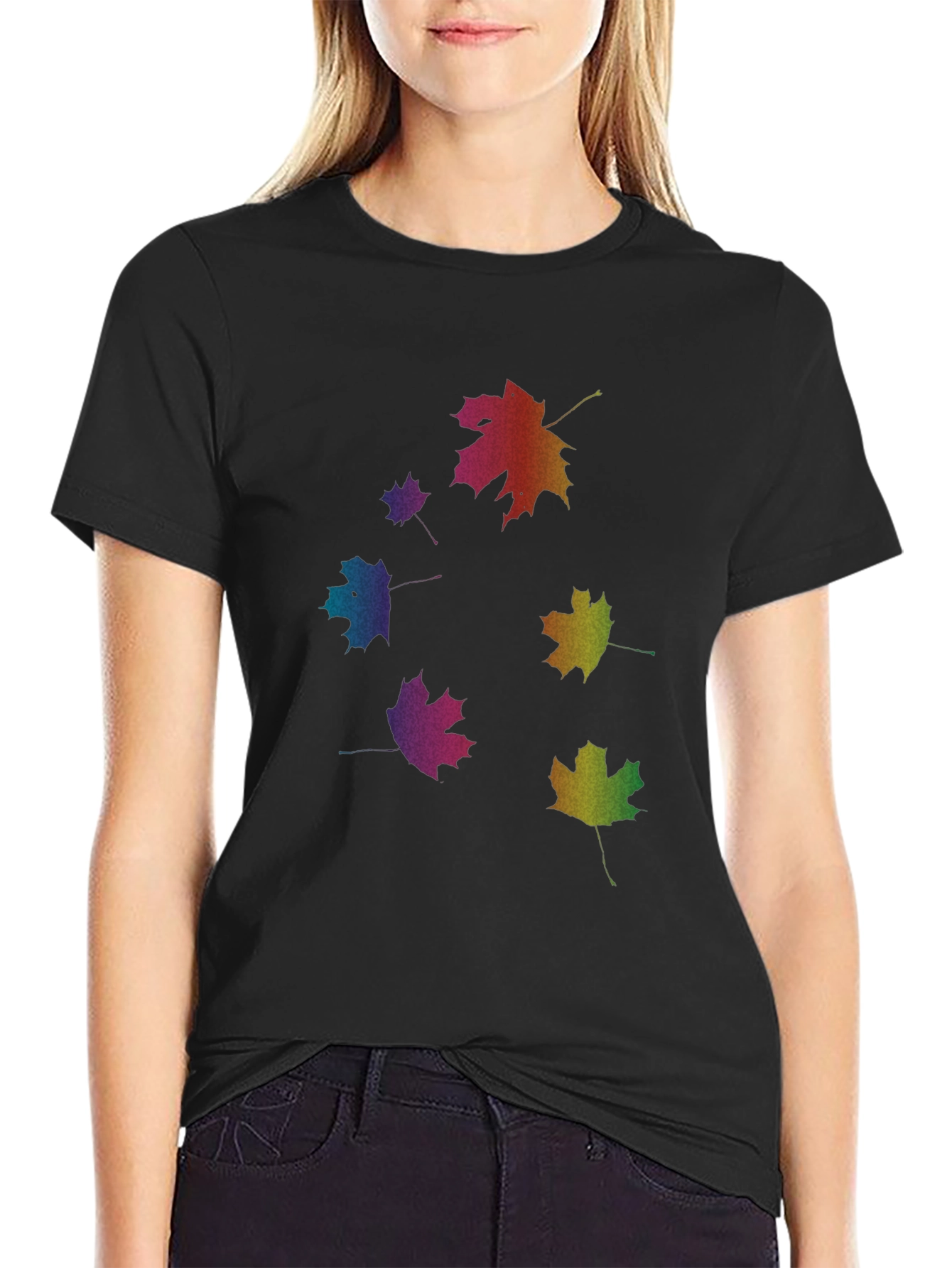 Rainbow Leaf T-Shirt - Nature Inspired Tee