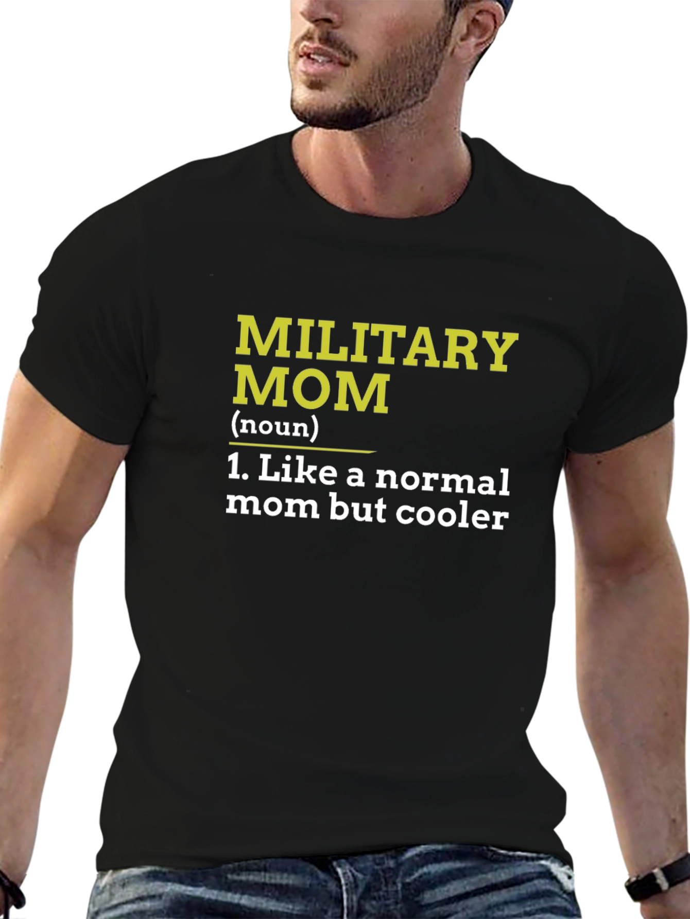 Military Mom Definition Black T-Shirt