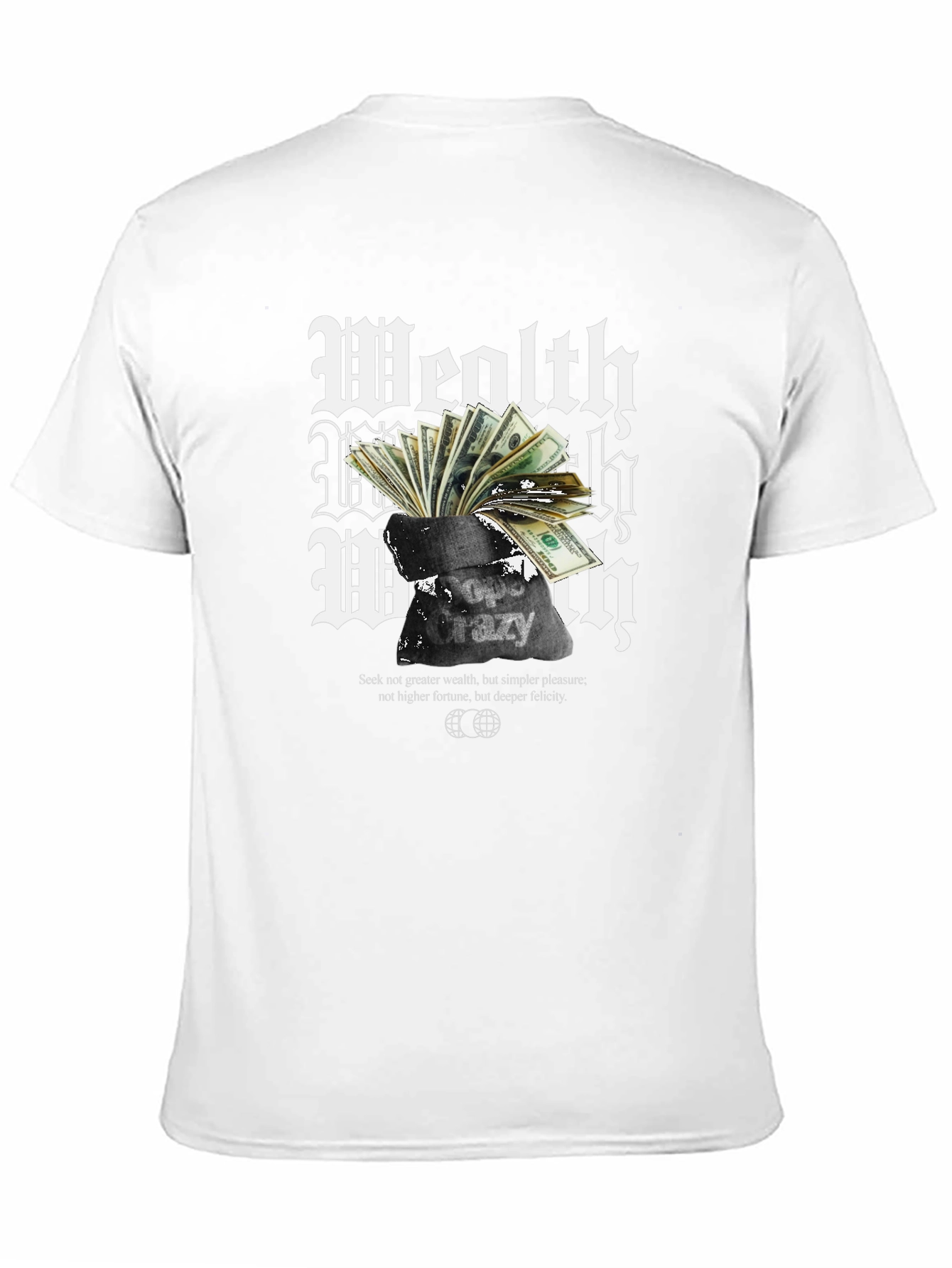 Wealth Crazy T-Shirt - Black Graphic Tee