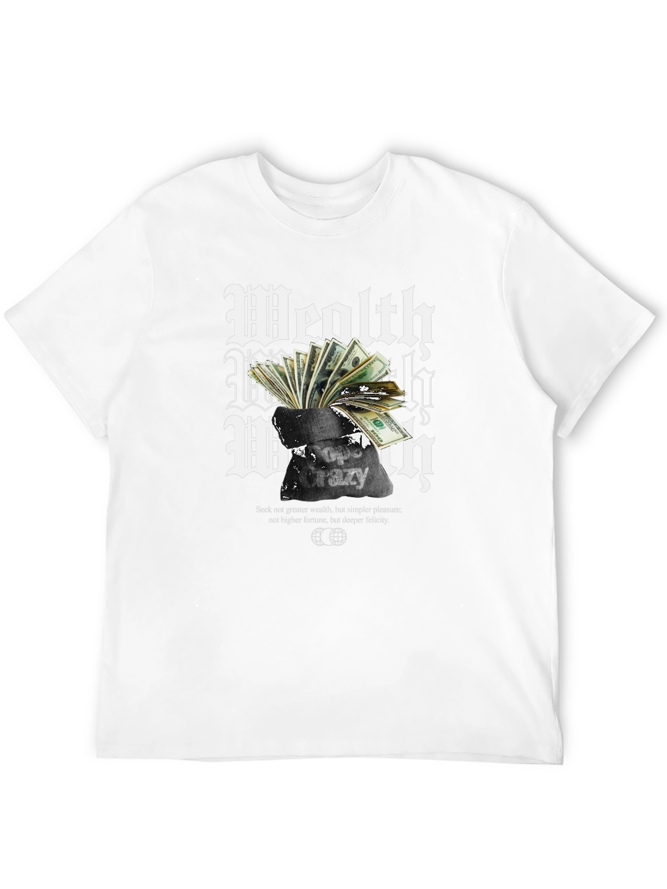 Wealth Crazy T-Shirt - Black Graphic Tee