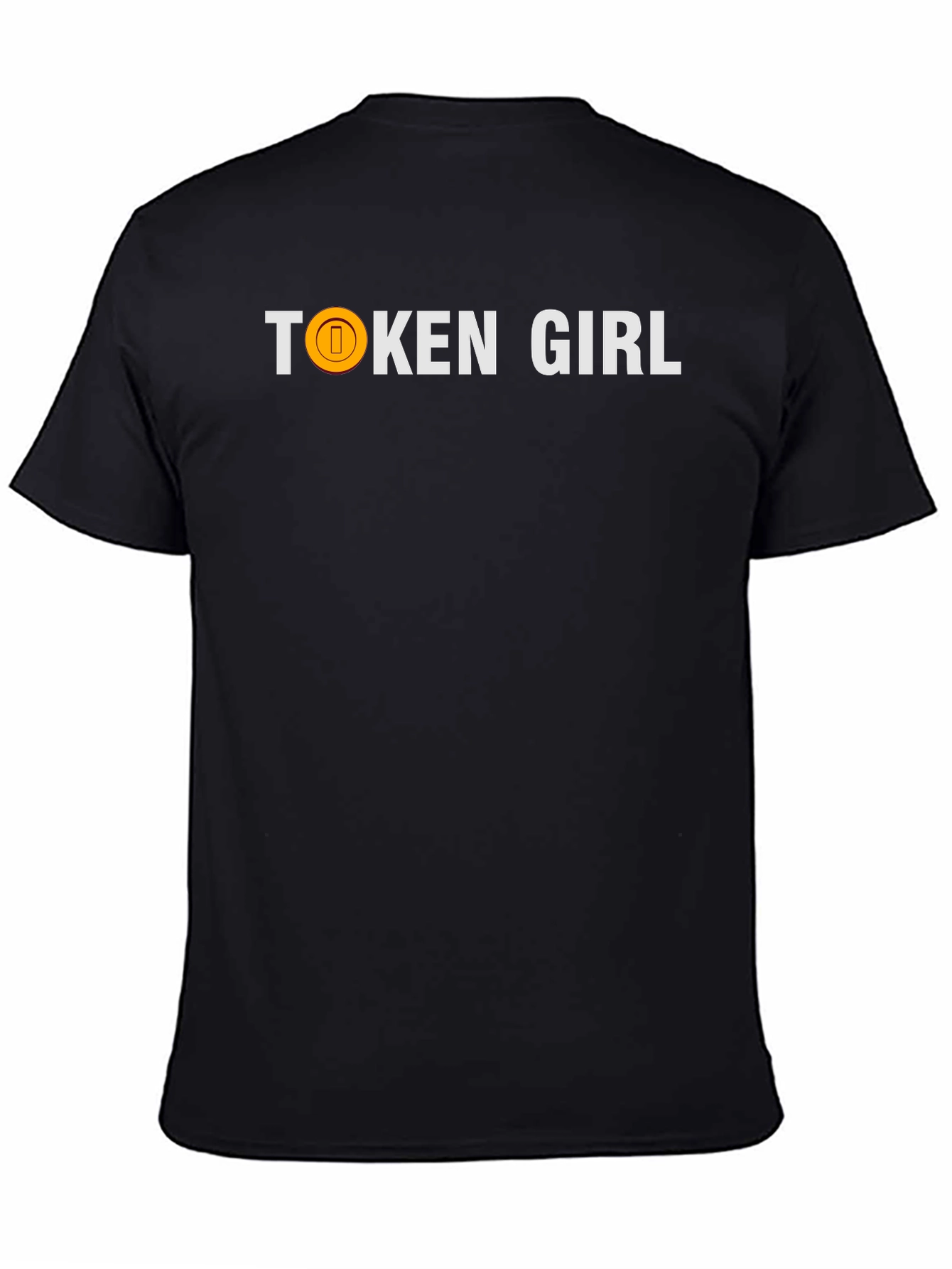 Token Girl Black Cotton Graphic Tee