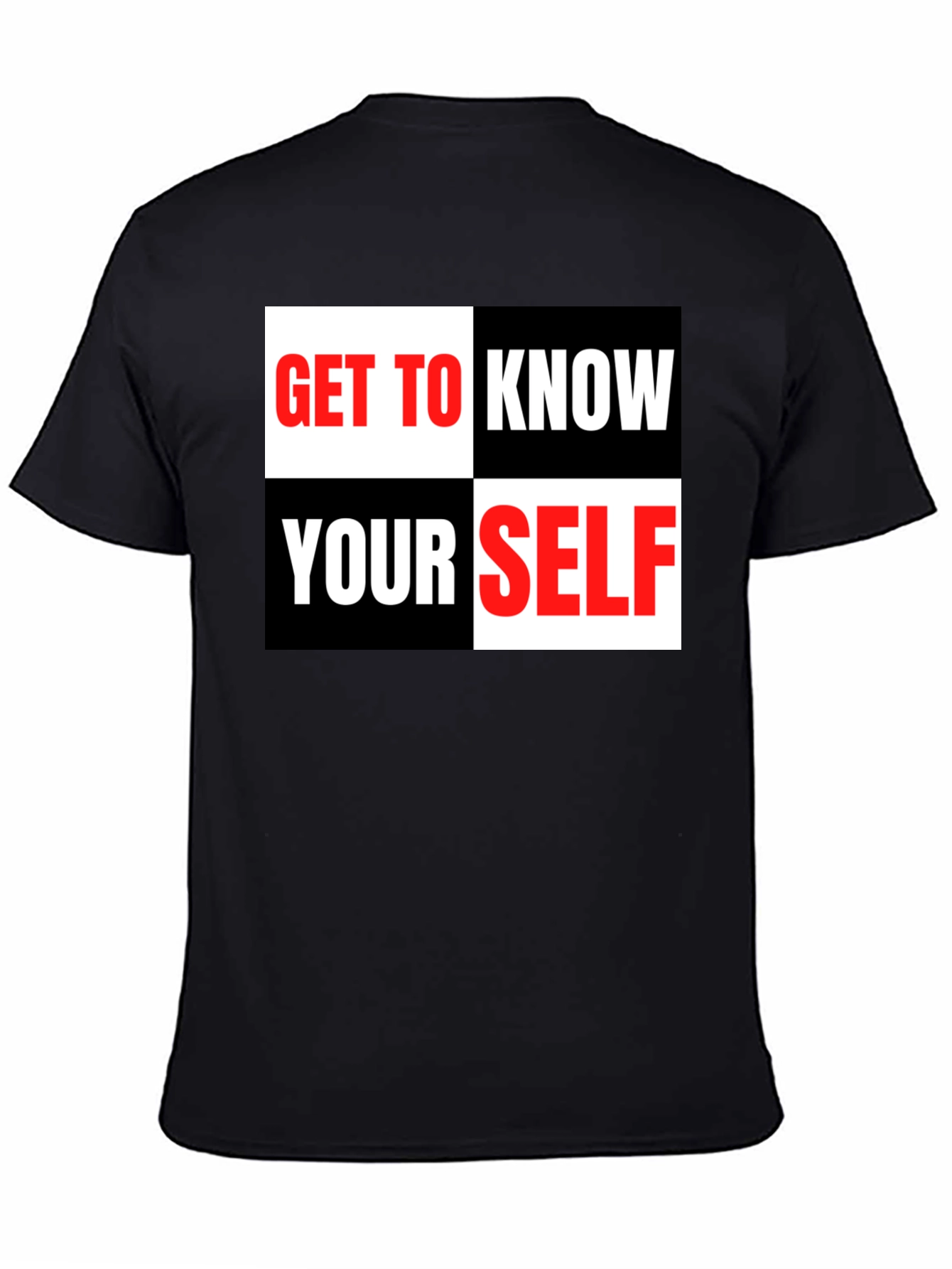 Get to Know Yourself Graphic Tee - Black