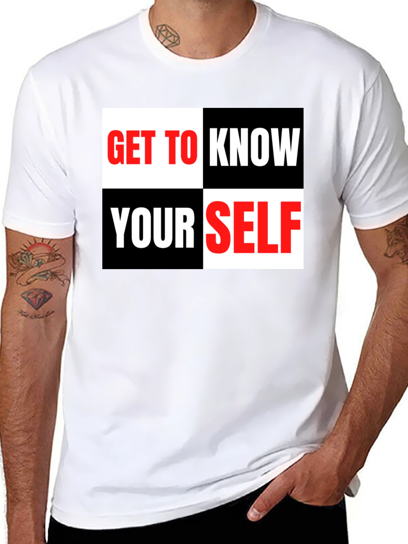 Get to Know Yourself Graphic Tee - Black