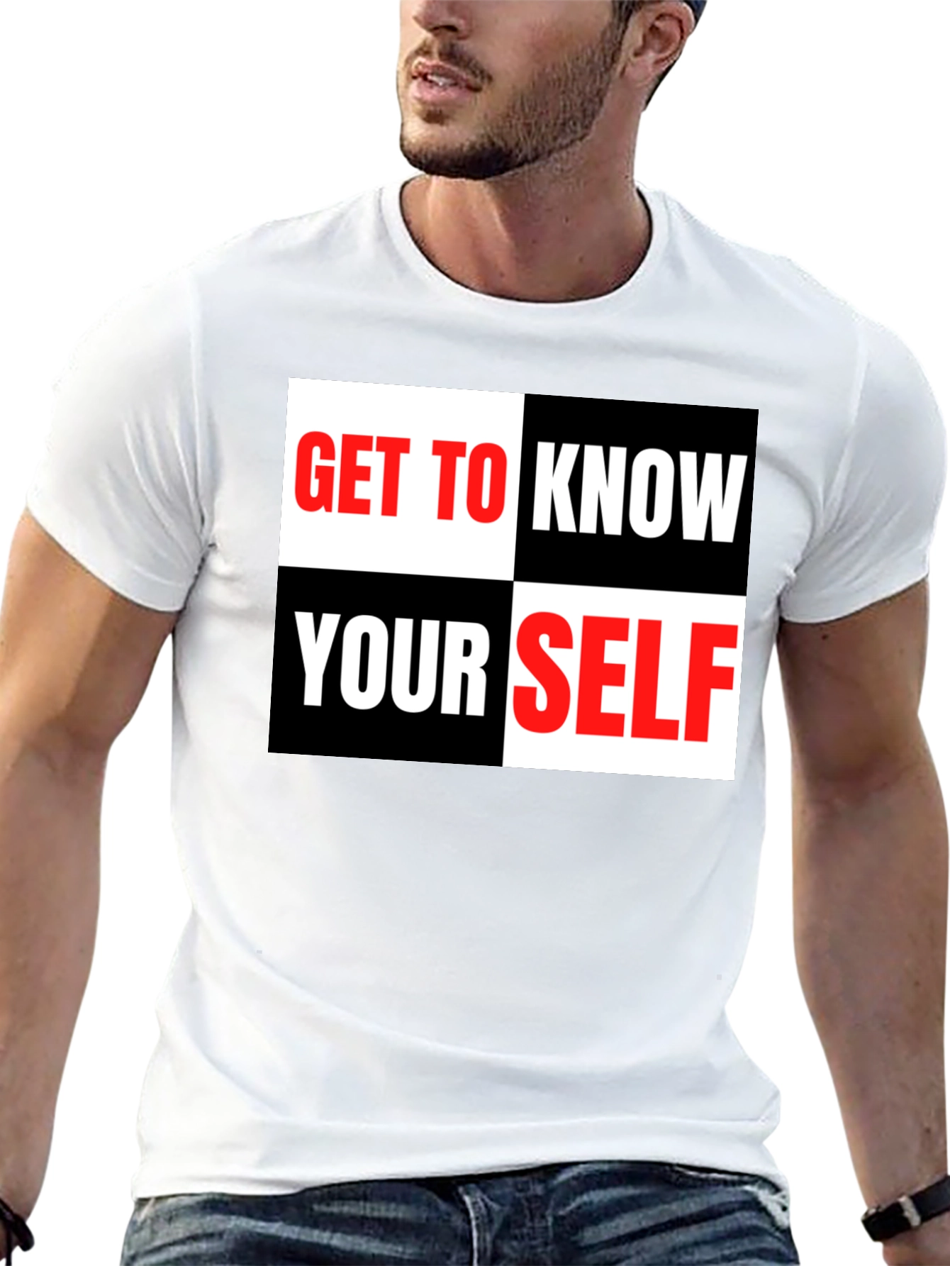 Get to Know Yourself Graphic Tee - Black