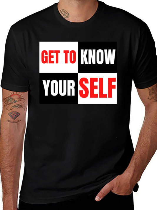 Get to Know Yourself Graphic Tee - Black