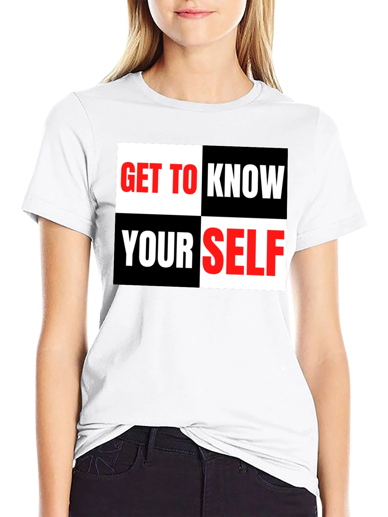 Get to Know Yourself Graphic Tee - Black