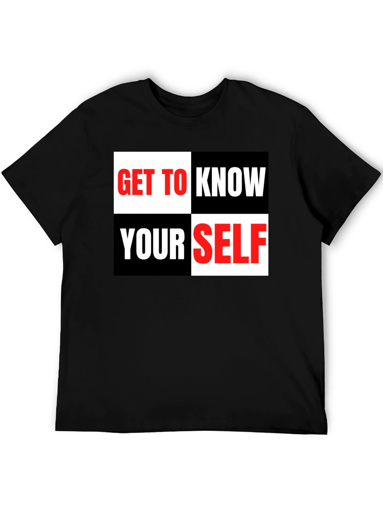 Get to Know Yourself Graphic Tee - Black