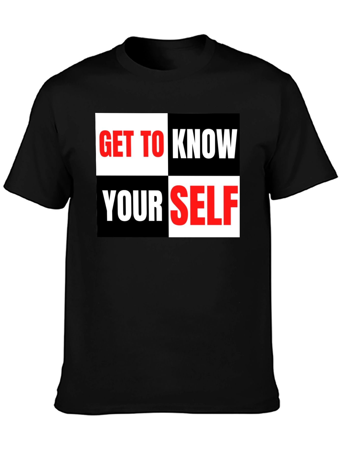 Get to Know Yourself Graphic Tee - Black