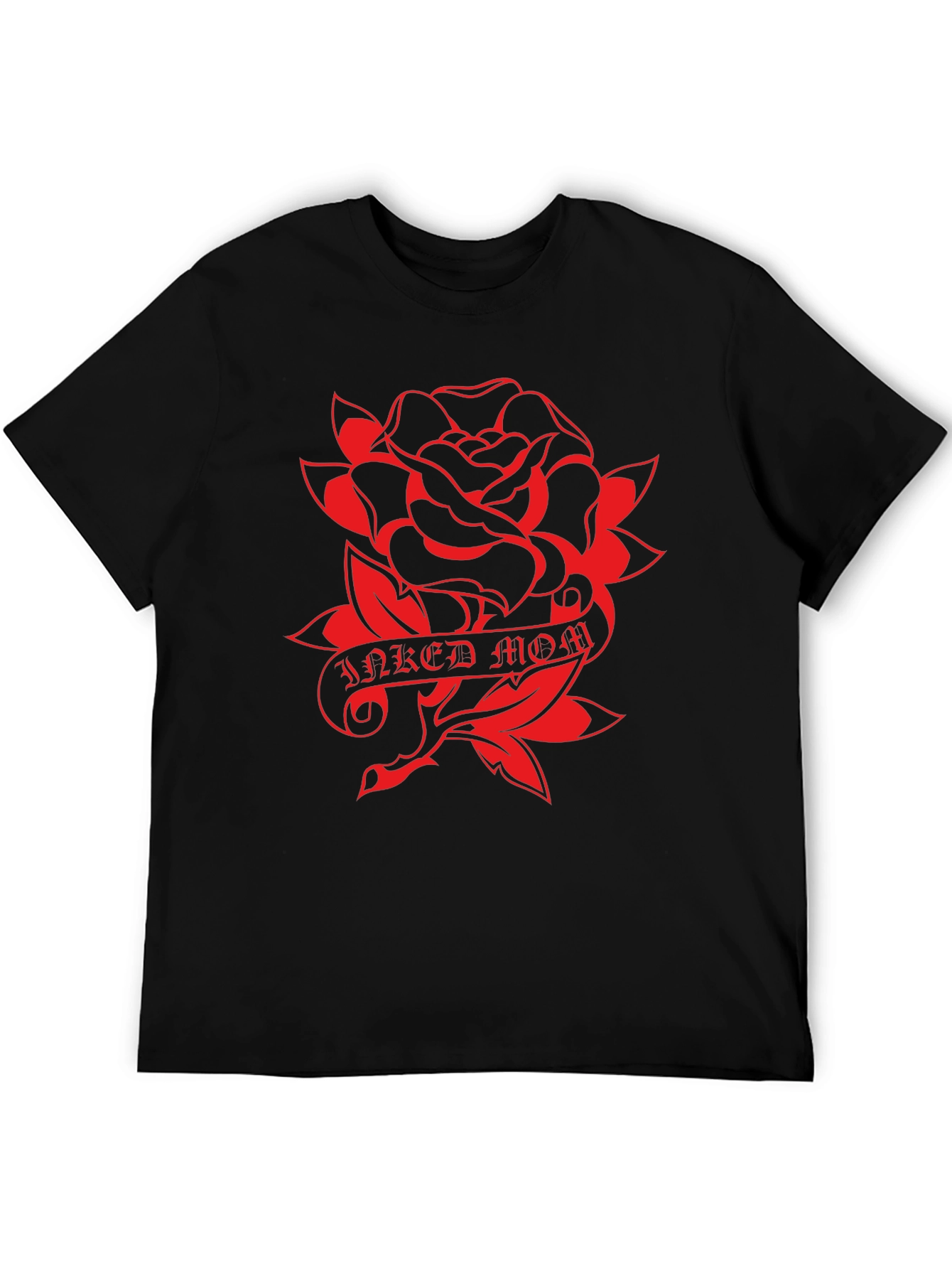 Inked Mom Rose Graphic T-Shirt - Classic Style