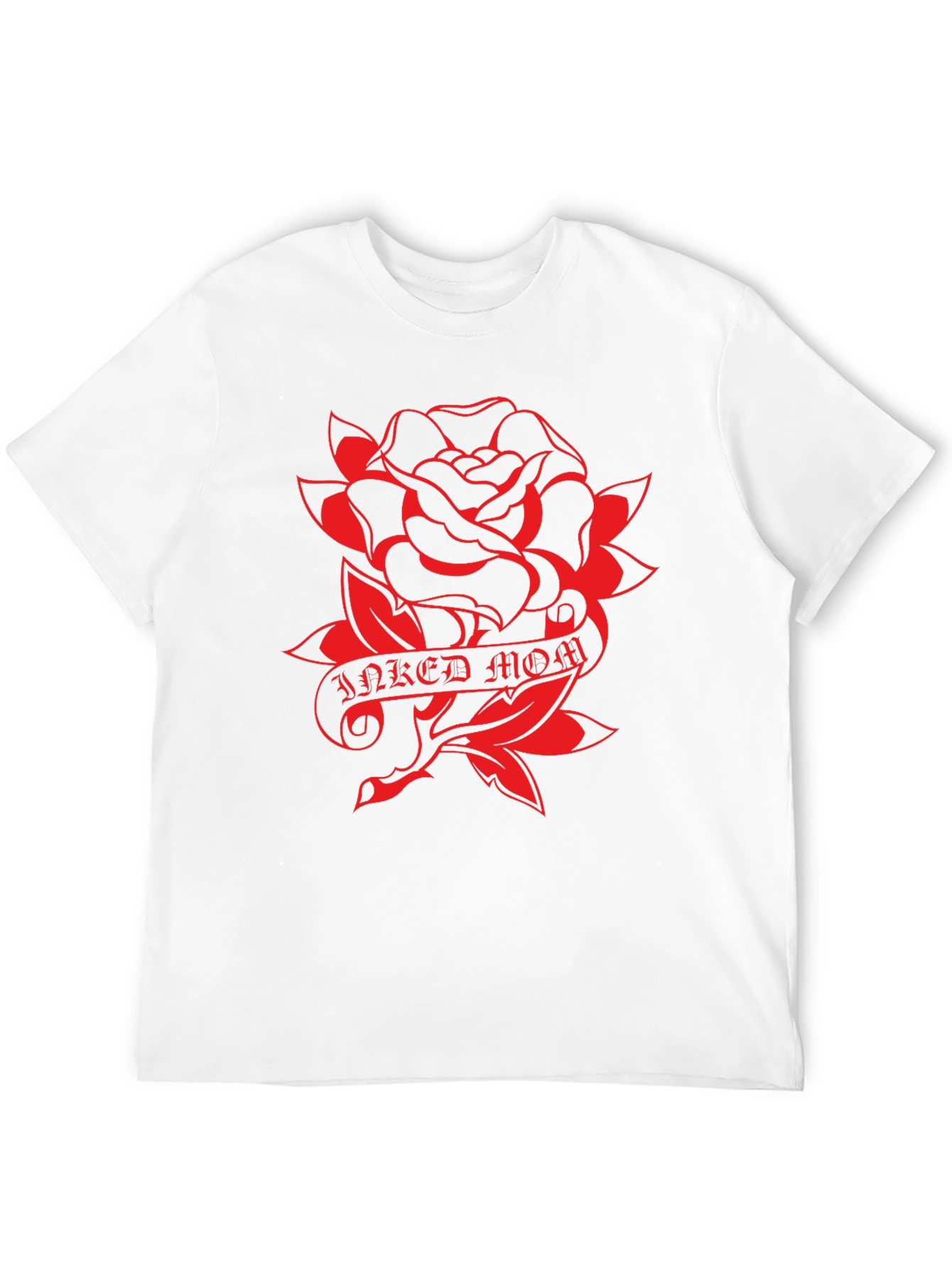 Inked Mom Rose Graphic T-Shirt - Classic Style
