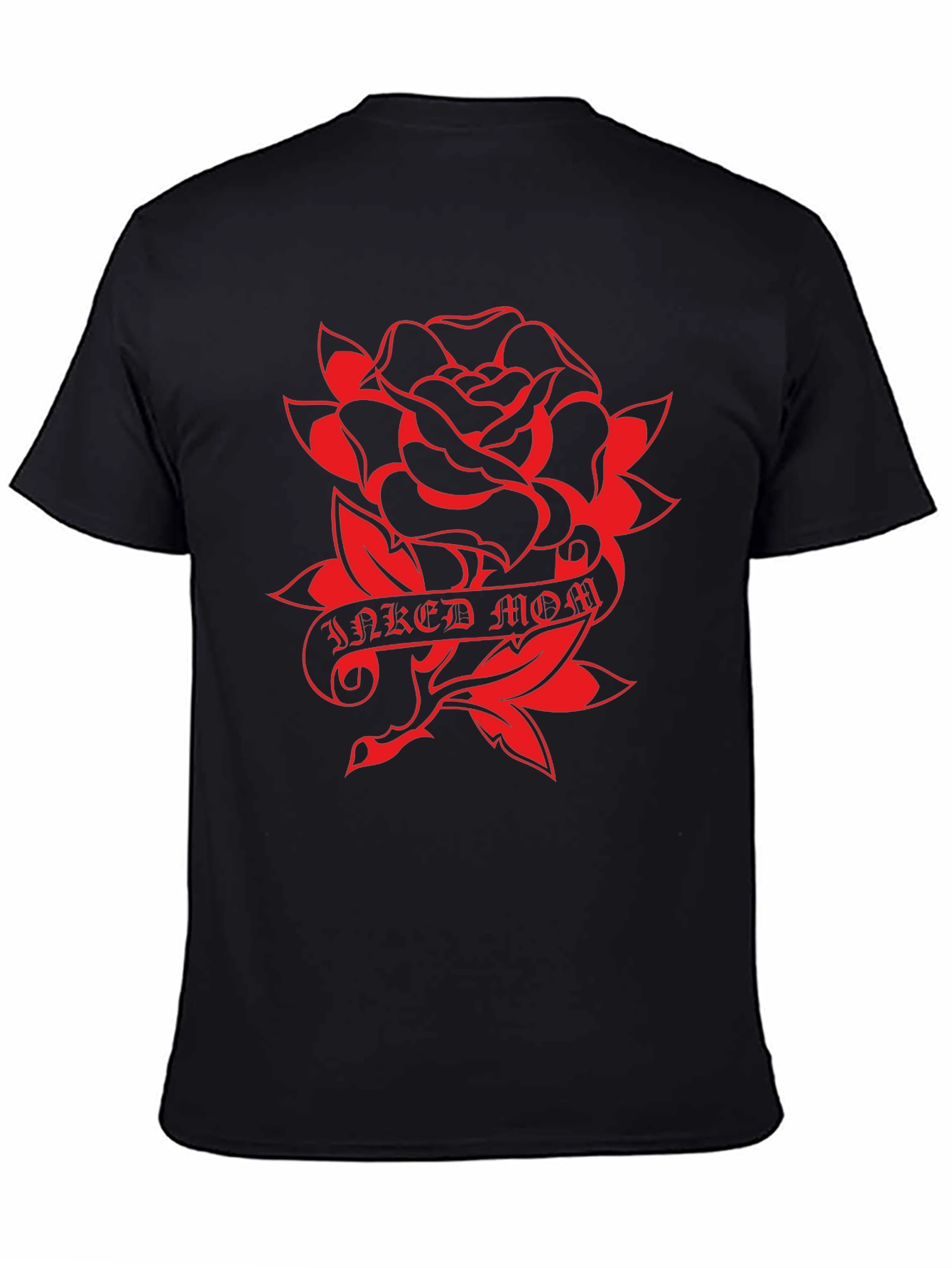 Inked Mom Rose Graphic T-Shirt - Classic Style