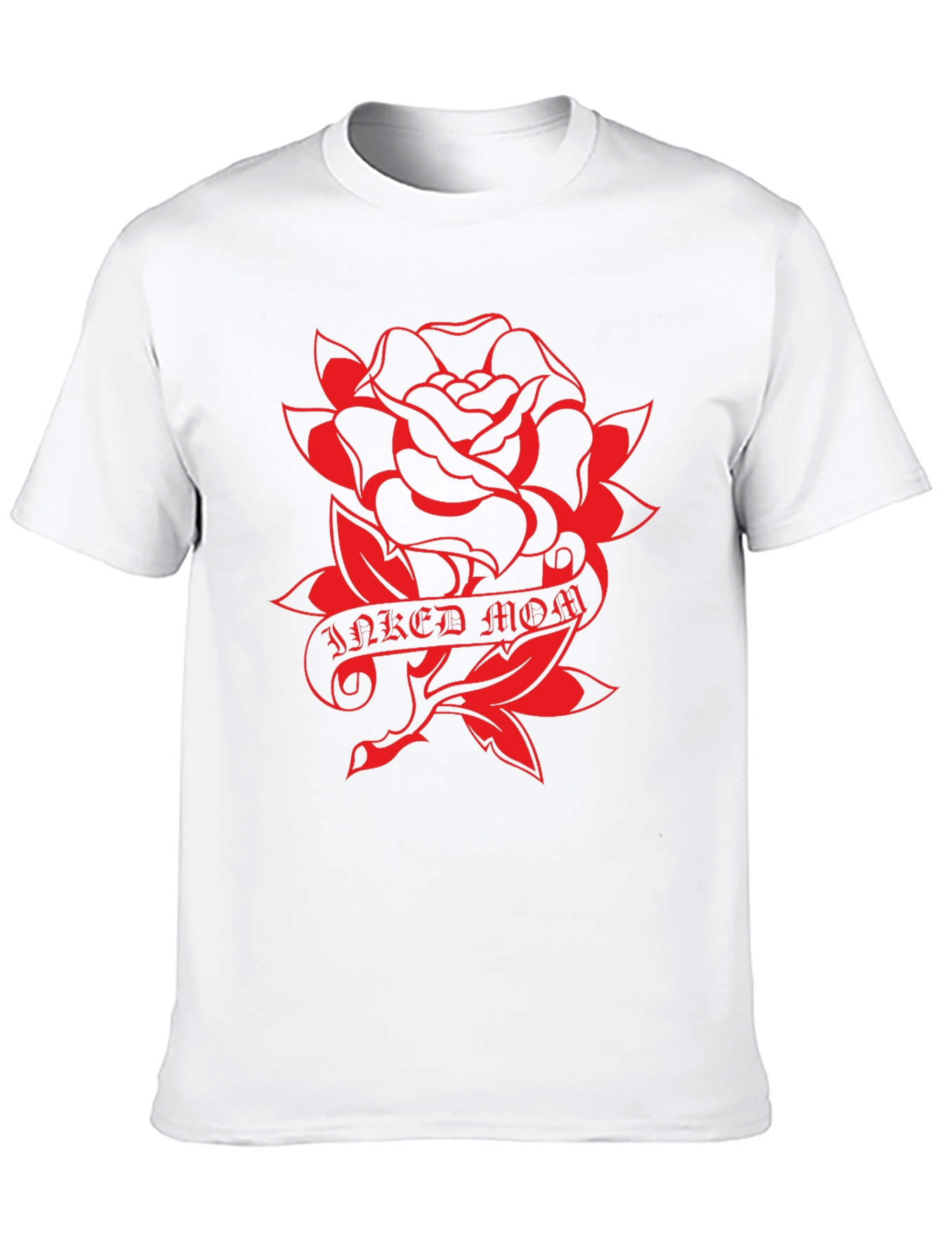 Inked Mom Rose Graphic T-Shirt - Classic Style