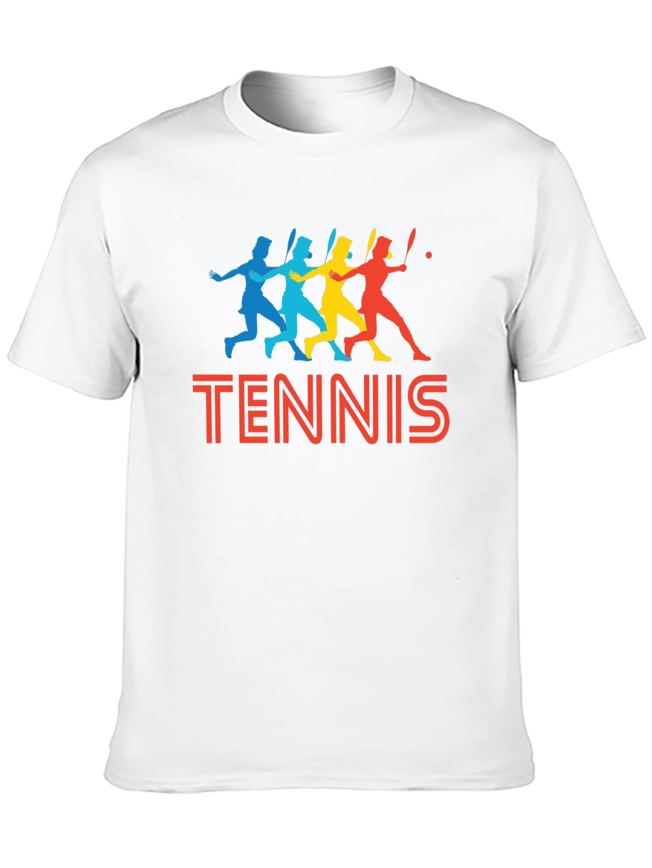 Retro Tennis Player Graphic T-Shirt