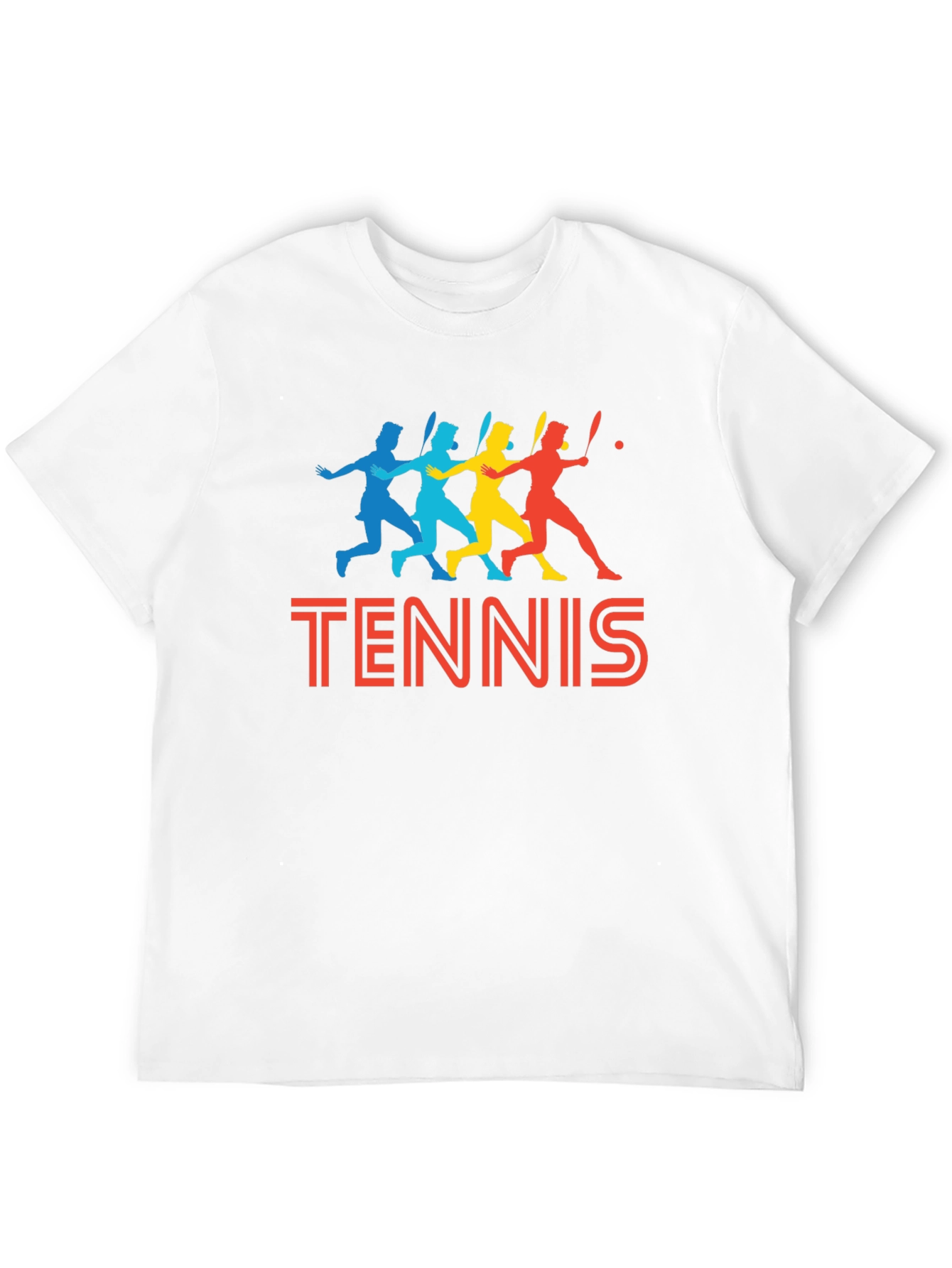 Retro Tennis Player Graphic T-Shirt