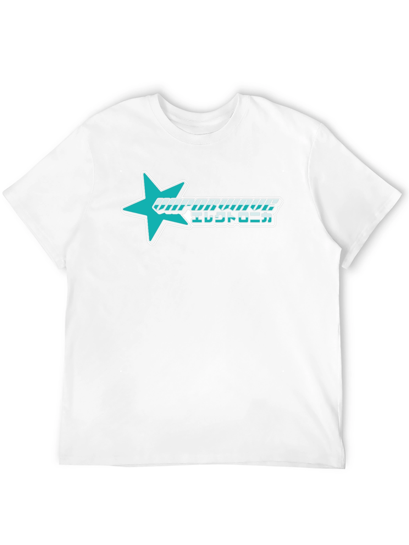 Vaporwave Electronica Star Graphic T-Shirt