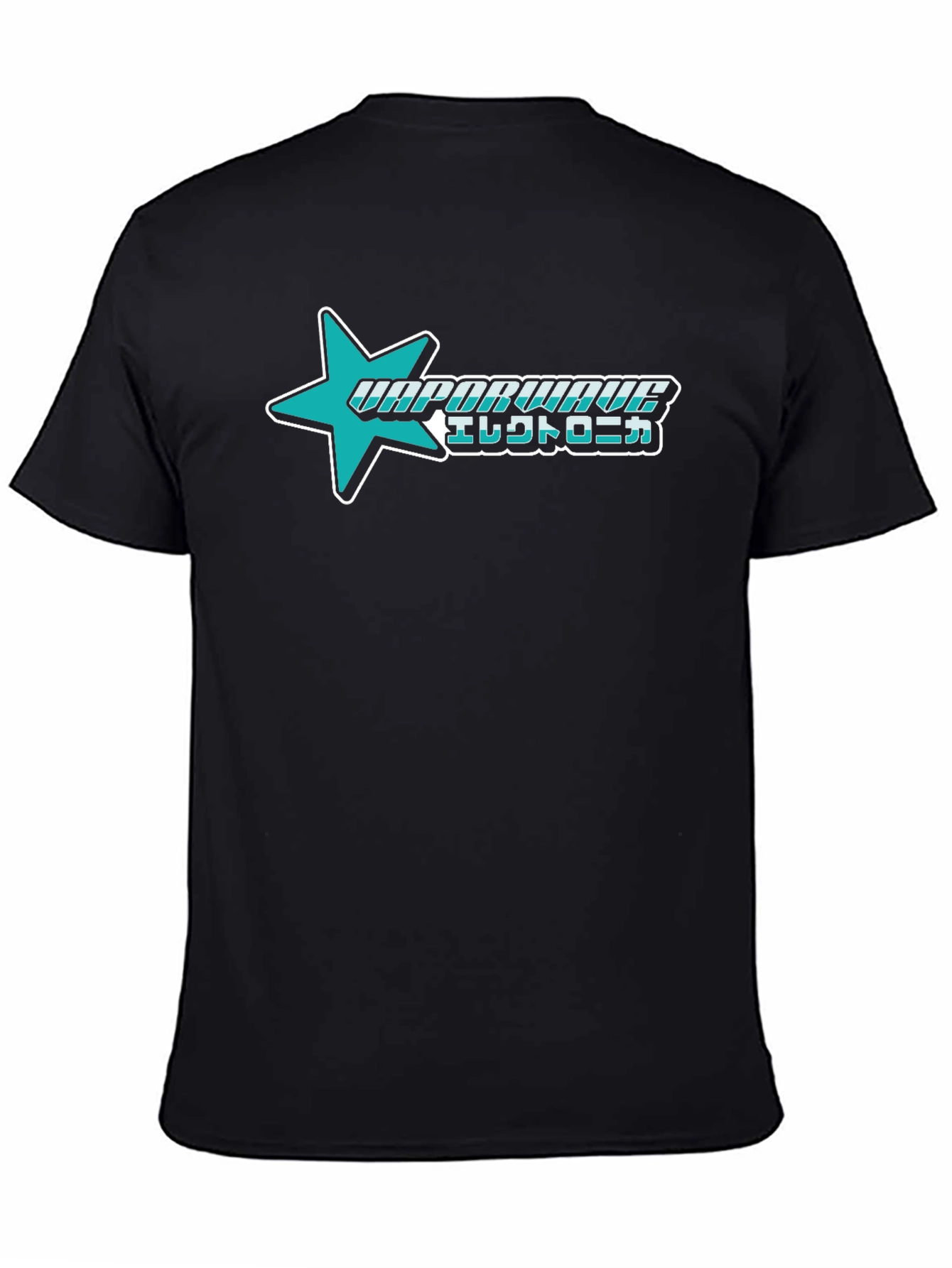 Vaporwave Electronica Star Graphic T-Shirt