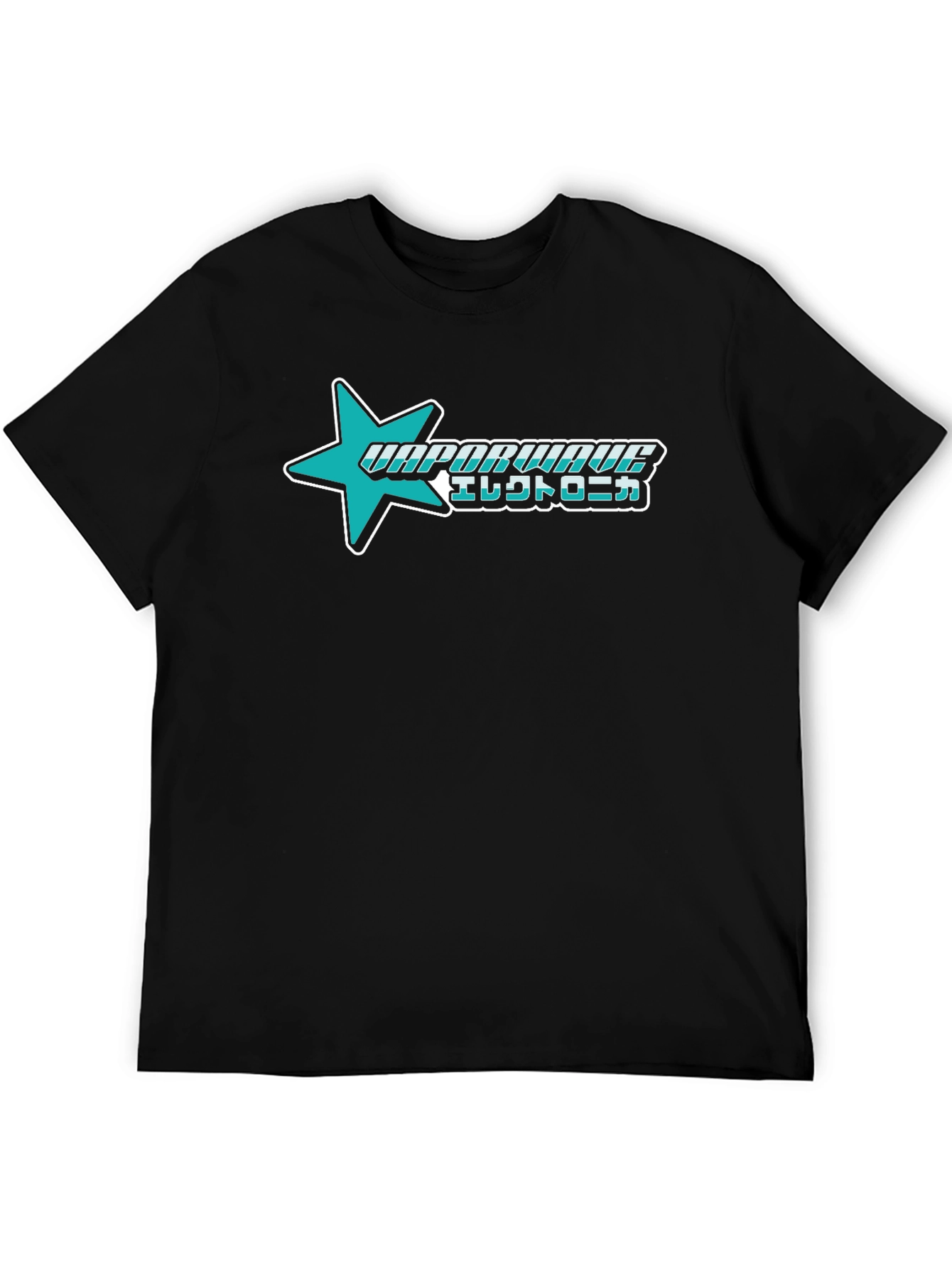 Vaporwave Electronica Star Graphic T-Shirt