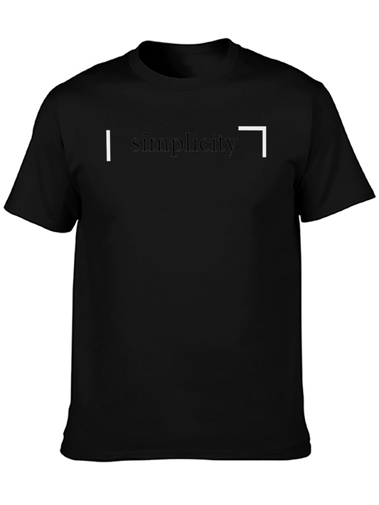 Minimalist Simplicity Graphic Black T-Shirt