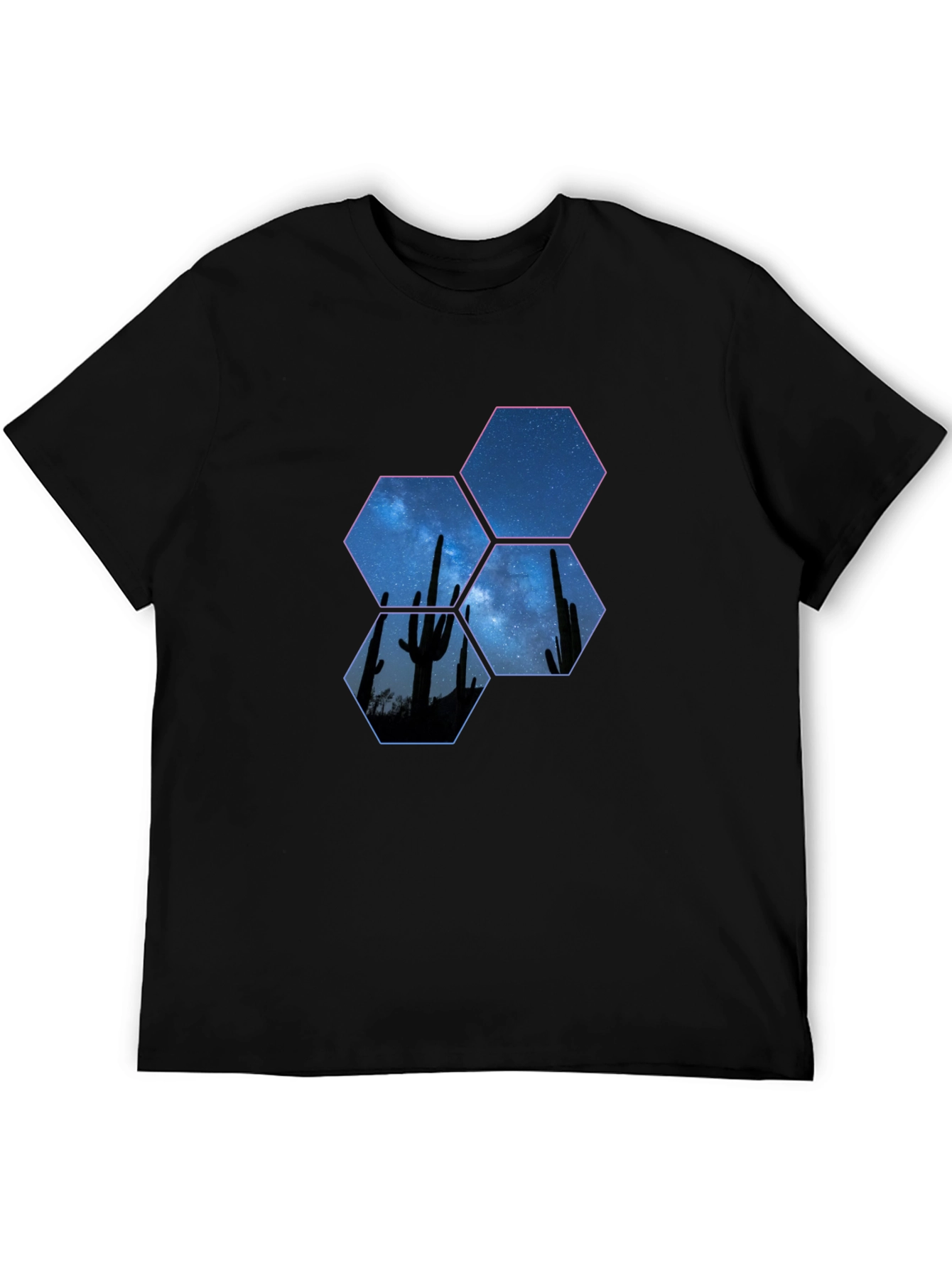 Desert Night Hex Graphic Tee - Black