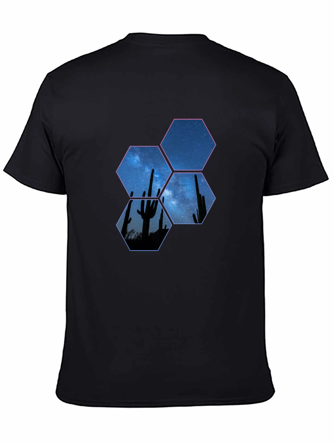 Desert Night Hex Graphic Tee - Black