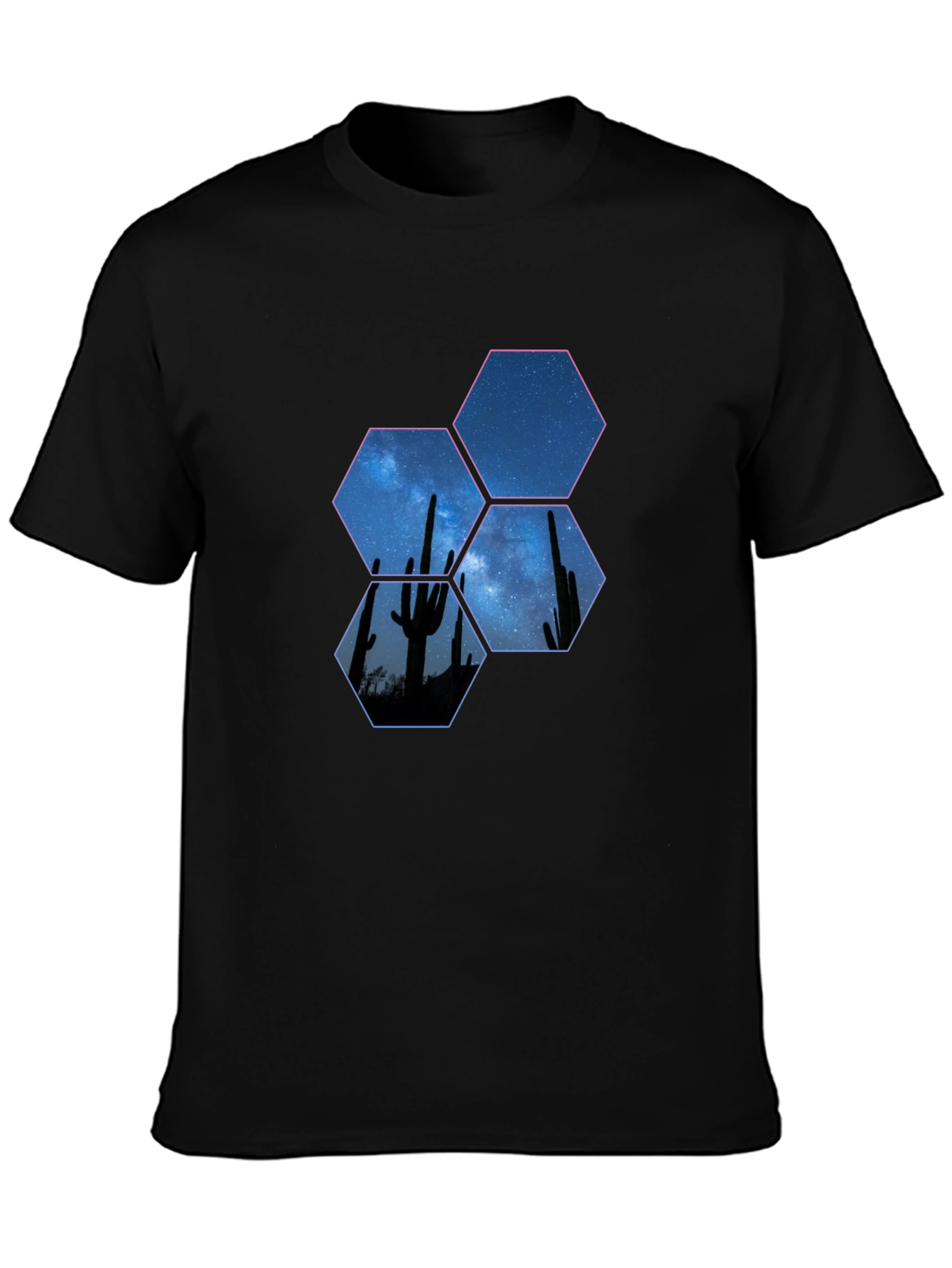 Desert Night Hex Graphic Tee - Black