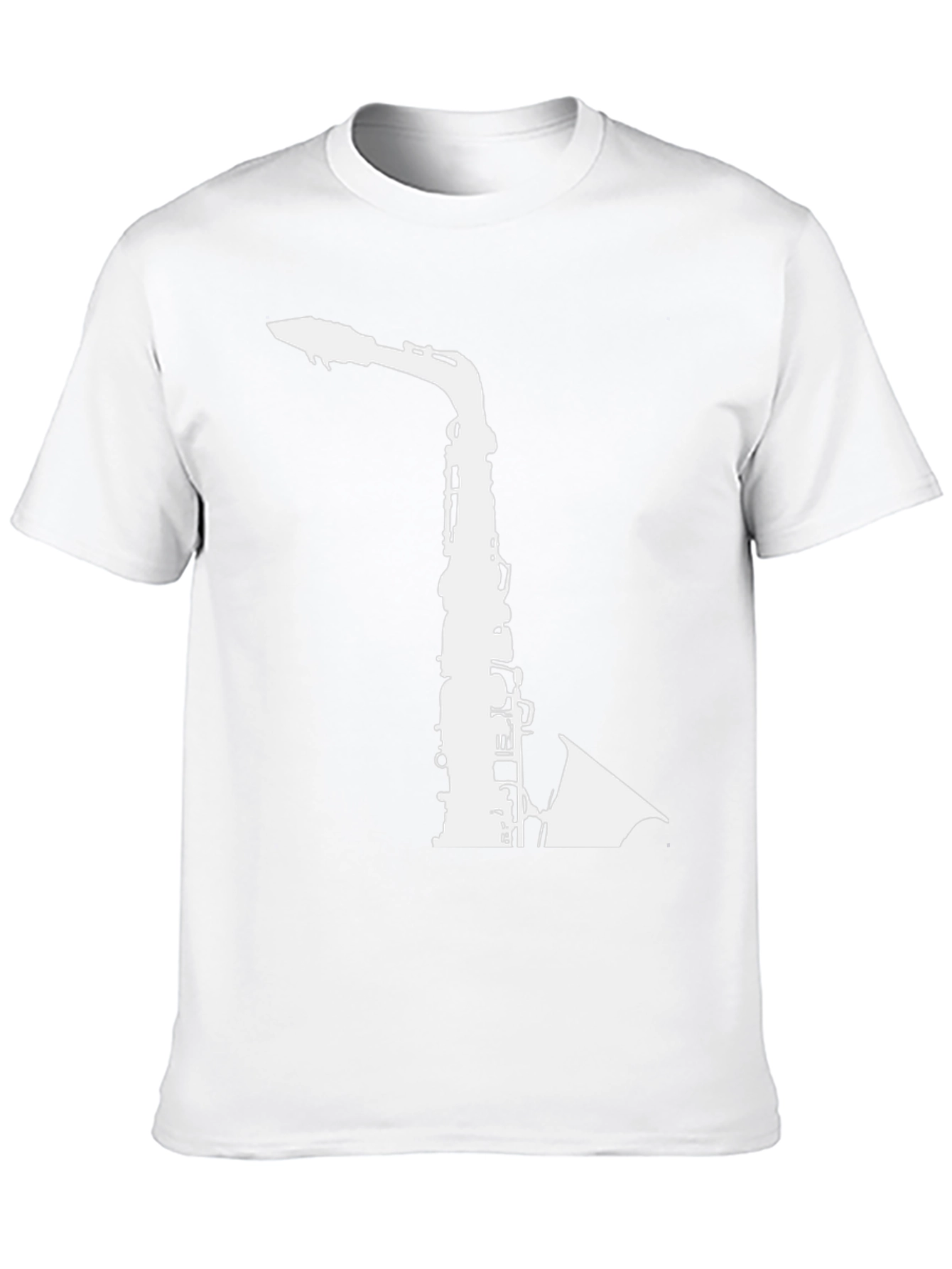 Saxophone Graphic Print Black T-Shirt