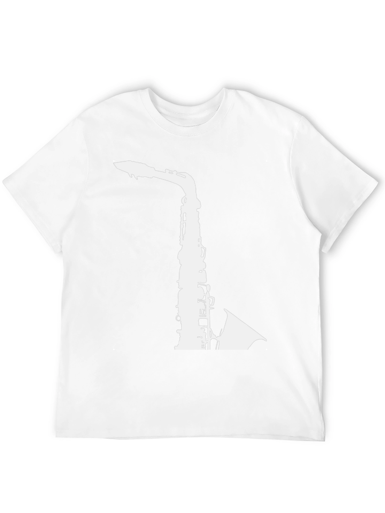 Saxophone Graphic Print Black T-Shirt