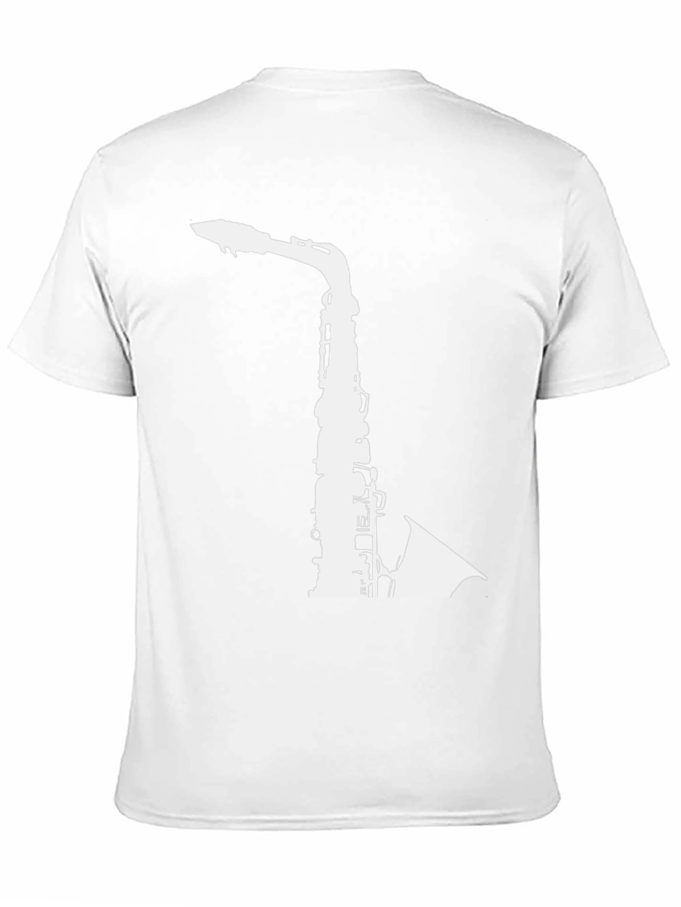 Saxophone Graphic Print Black T-Shirt