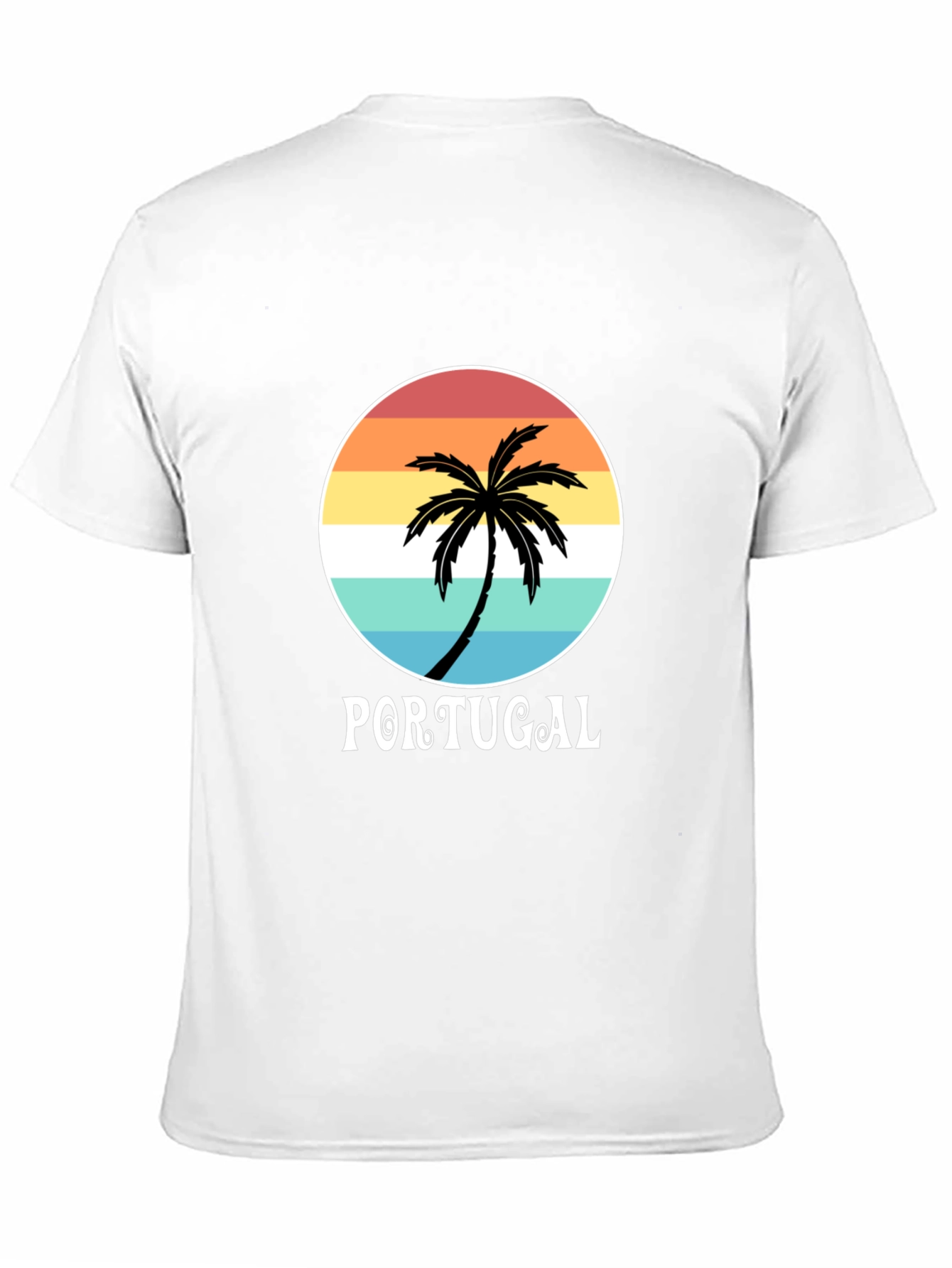 Portugal Palm Tree T-Shirt - Beach Vacation Souvenir