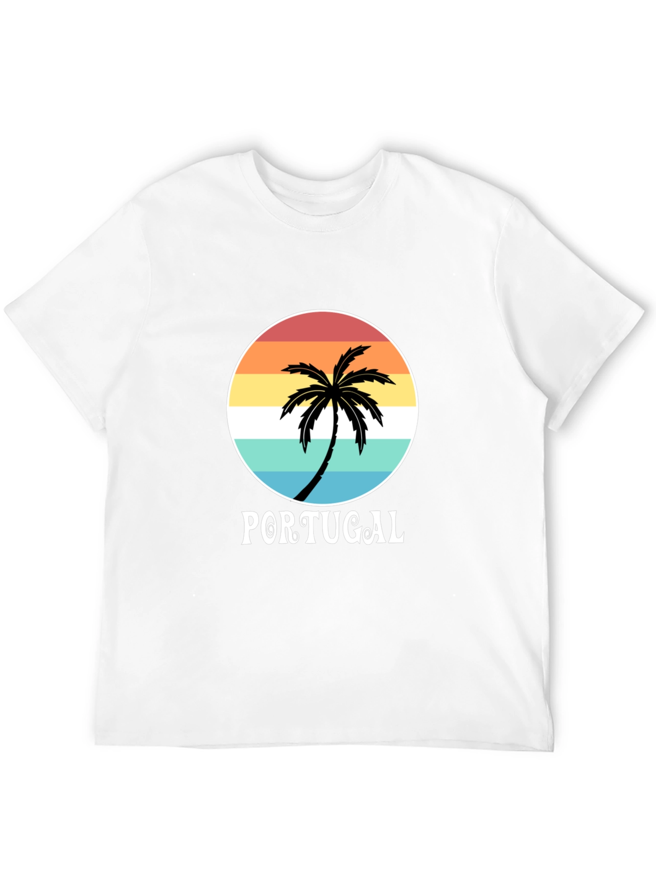 Portugal Palm Tree T-Shirt - Beach Vacation Souvenir