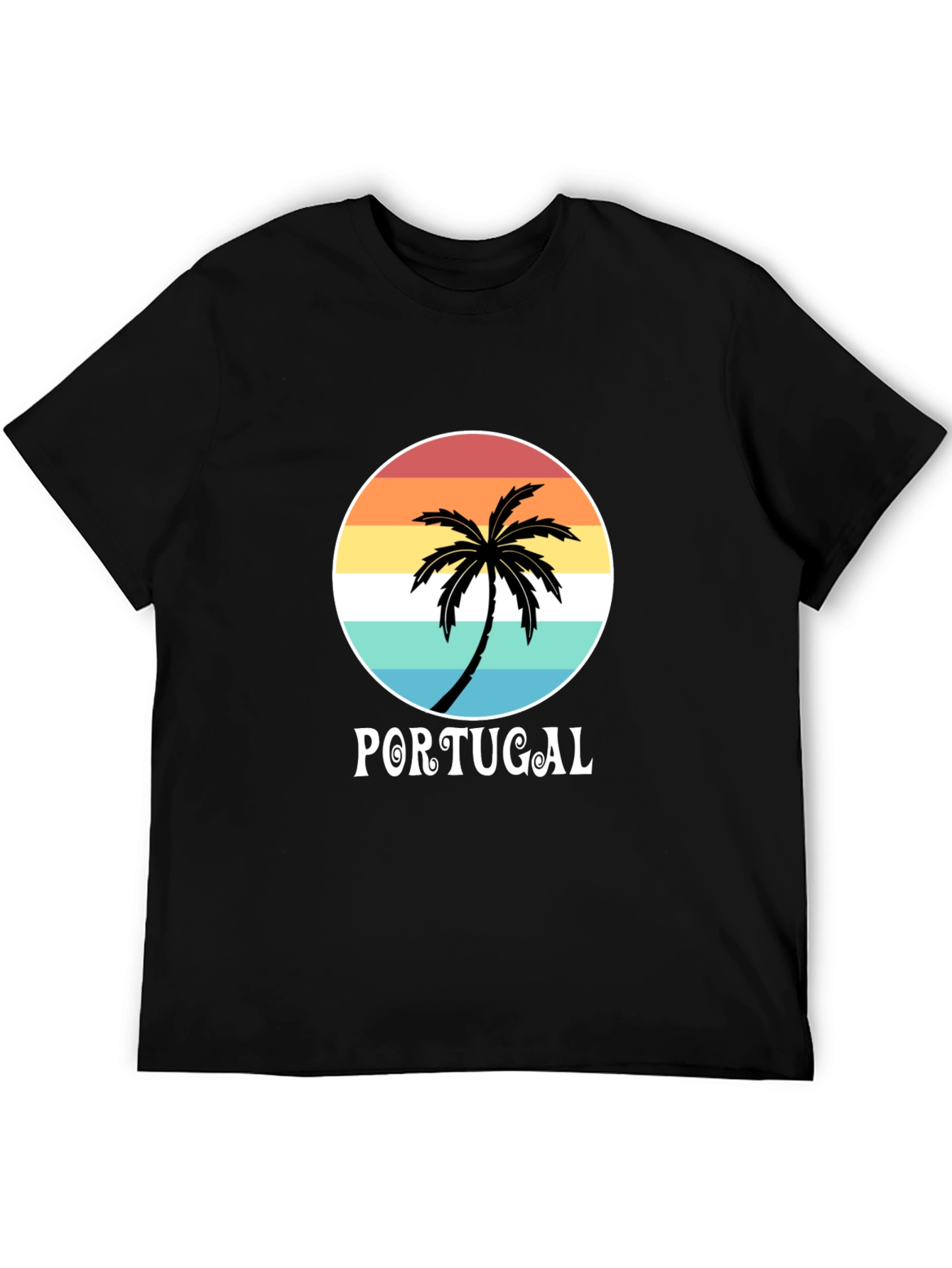 Portugal Palm Tree T-Shirt - Beach Vacation Souvenir