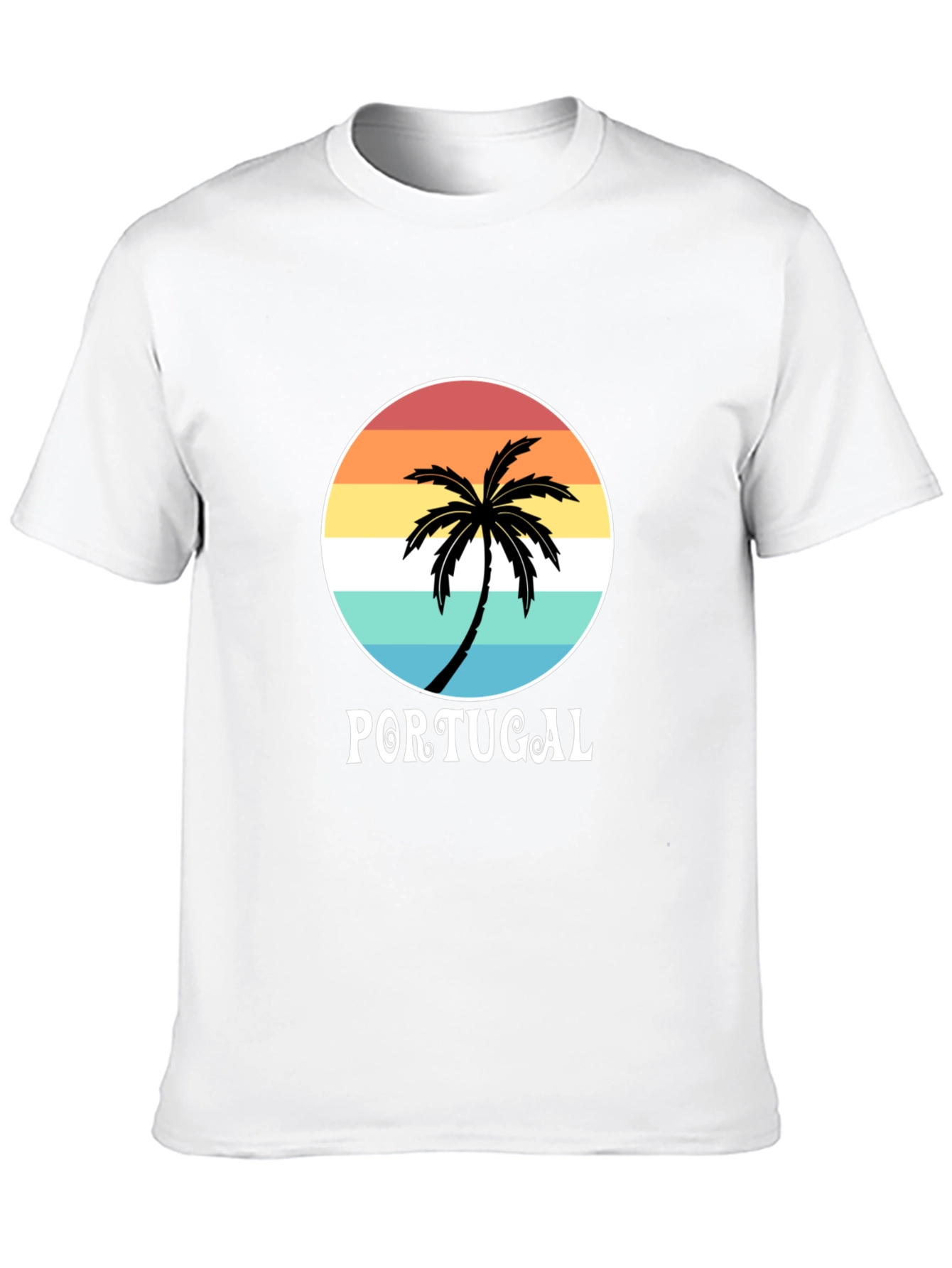Portugal Palm Tree T-Shirt - Beach Vacation Souvenir